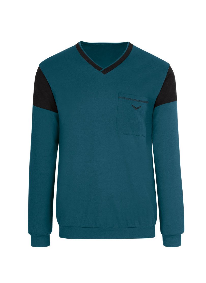 Trigema Schlafanzug TRIGEMA Modisches Schlafanzugoberteil mit Brusttasche ( günstig online kaufen