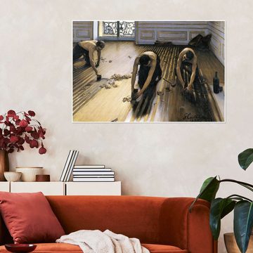 Posterlounge Poster Gustave Caillebotte, Die Parkettschleifer, Wohnzimmer Rustikal Malerei
