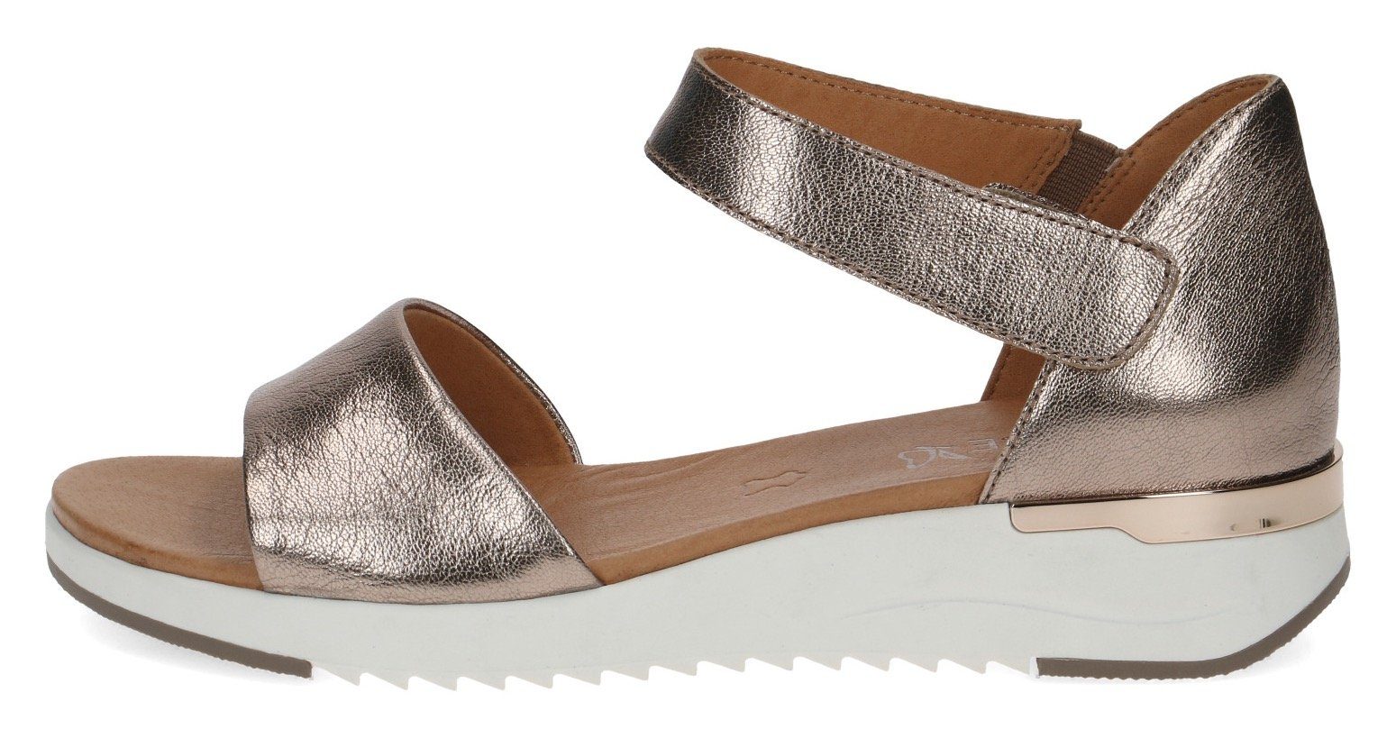 Look Caprice Sandale Taupe im Metallic