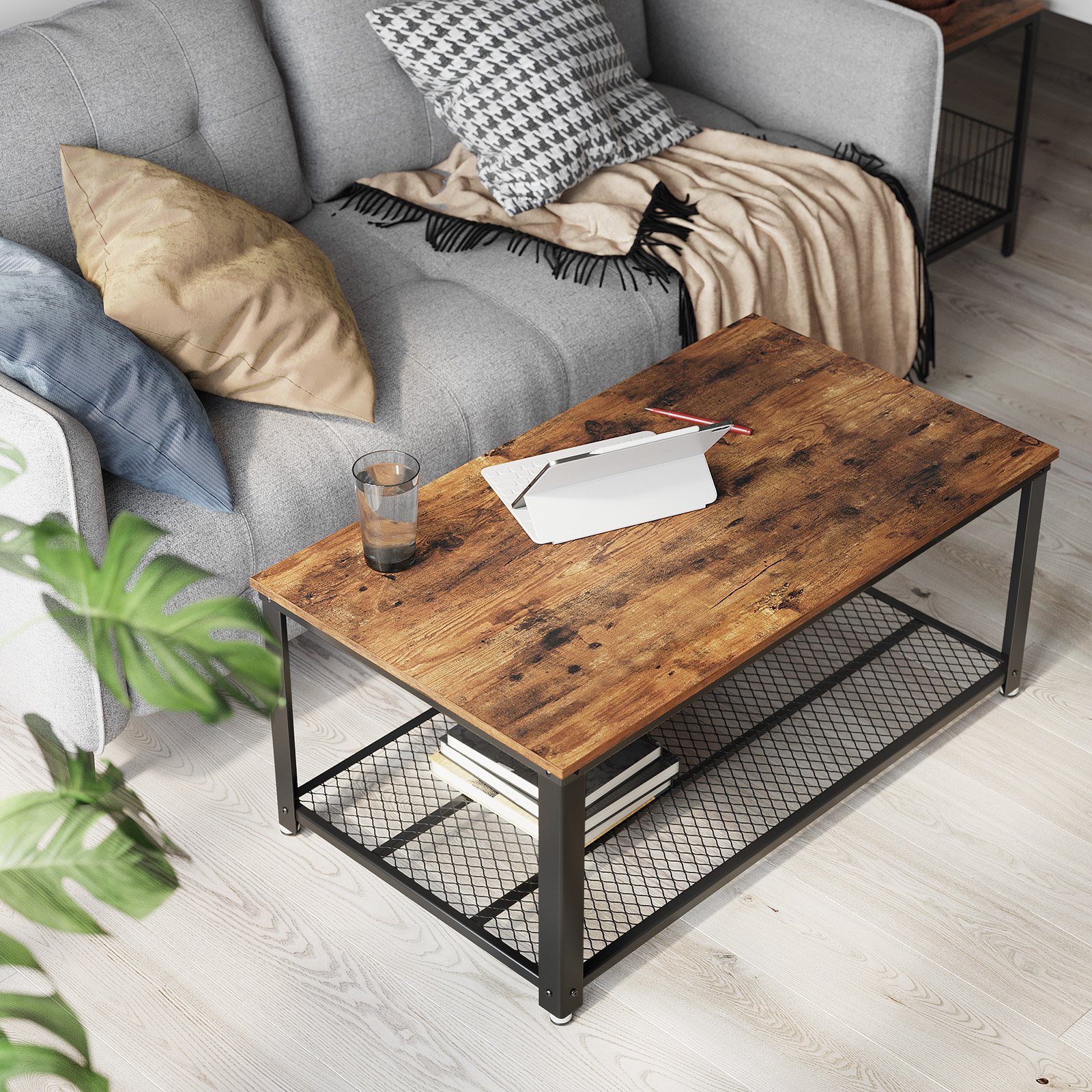 VASAGLE Couchtisch »Sofatisch«, Wohnzimmer Tisch aus Holz, 106,2 x 60,2 x  45 cm, bis 160kg belastbar online kaufen | OTTO