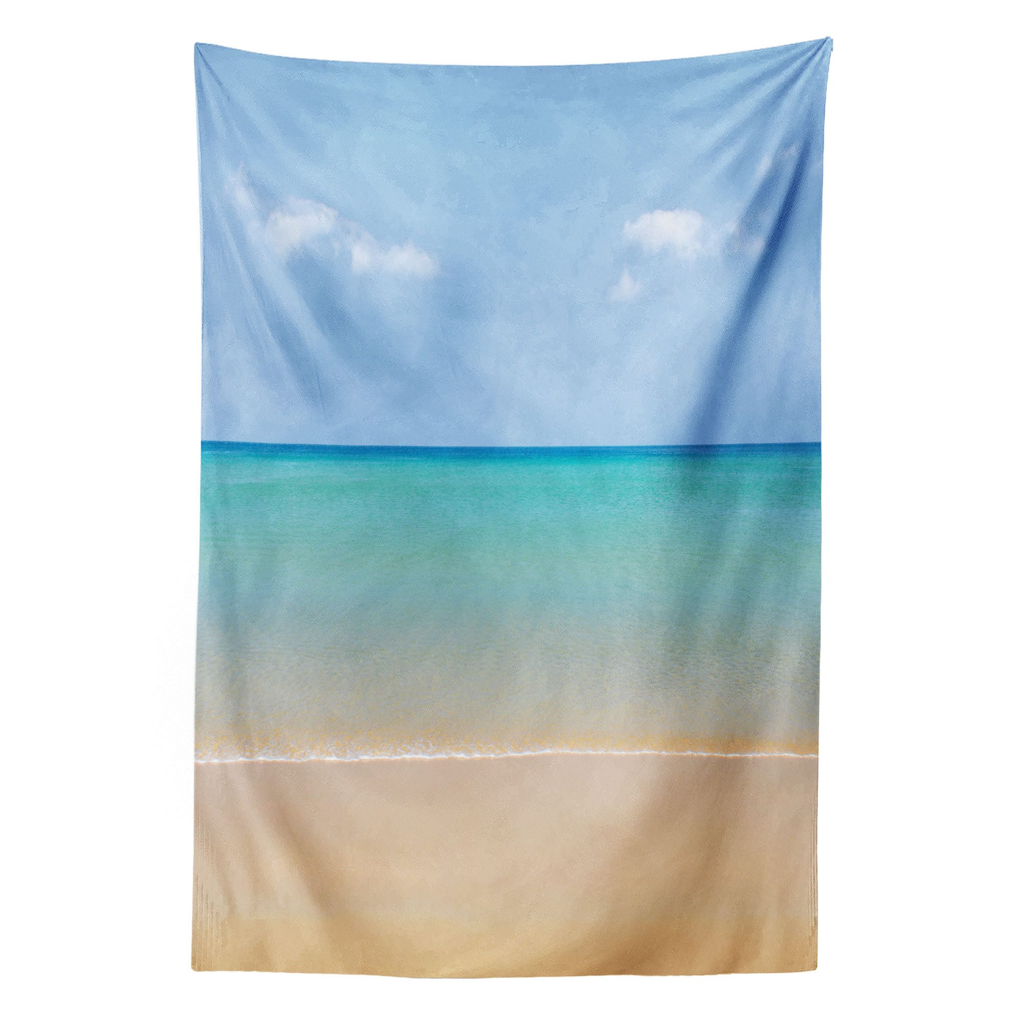 Abakuhaus Wandteppich aus Weiches Mikrofaser Stoff Für das Wohn und Schlafzimmer, rechteckig, Landschaft Beruhigen Strand Hot Sun