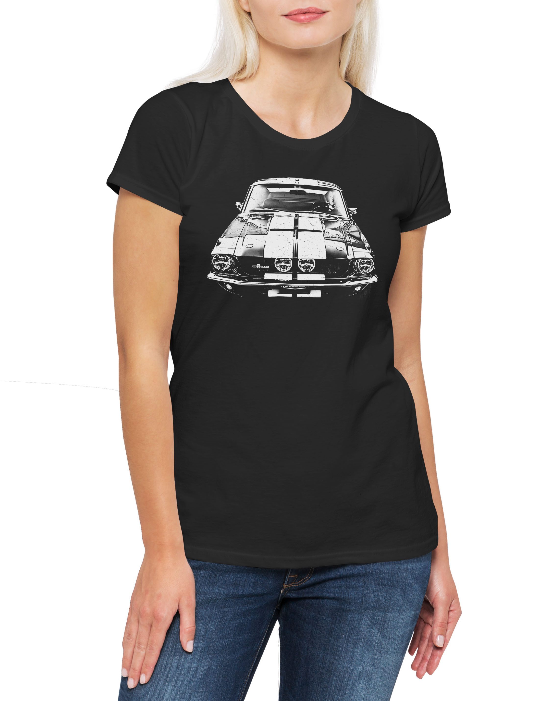 Print-Shirt Classic Shelby Damen T-Shirt Mustang Eleanor Muscle Auto Cobra GT 500
