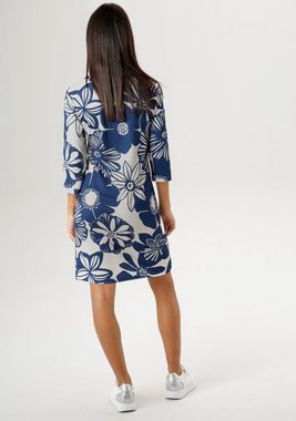 Aniston SELECTED Jerseykleid mit großem Blütendruck - Jedes Teil ein Unikat - NEUE KOLLEKTION