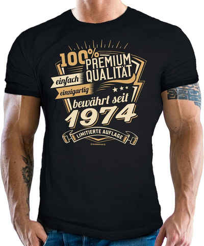 RAHMENLOS® T-Shirt als Geschenk zum 50. Geburtstag - Premium bewährt seit 1974