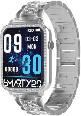 SMARTY 2.0 SMARTY 2.0, SW035H02B Smartwatch Set, 3-tlg., mit Wechselarmband und abnehmbarer Glitzercase