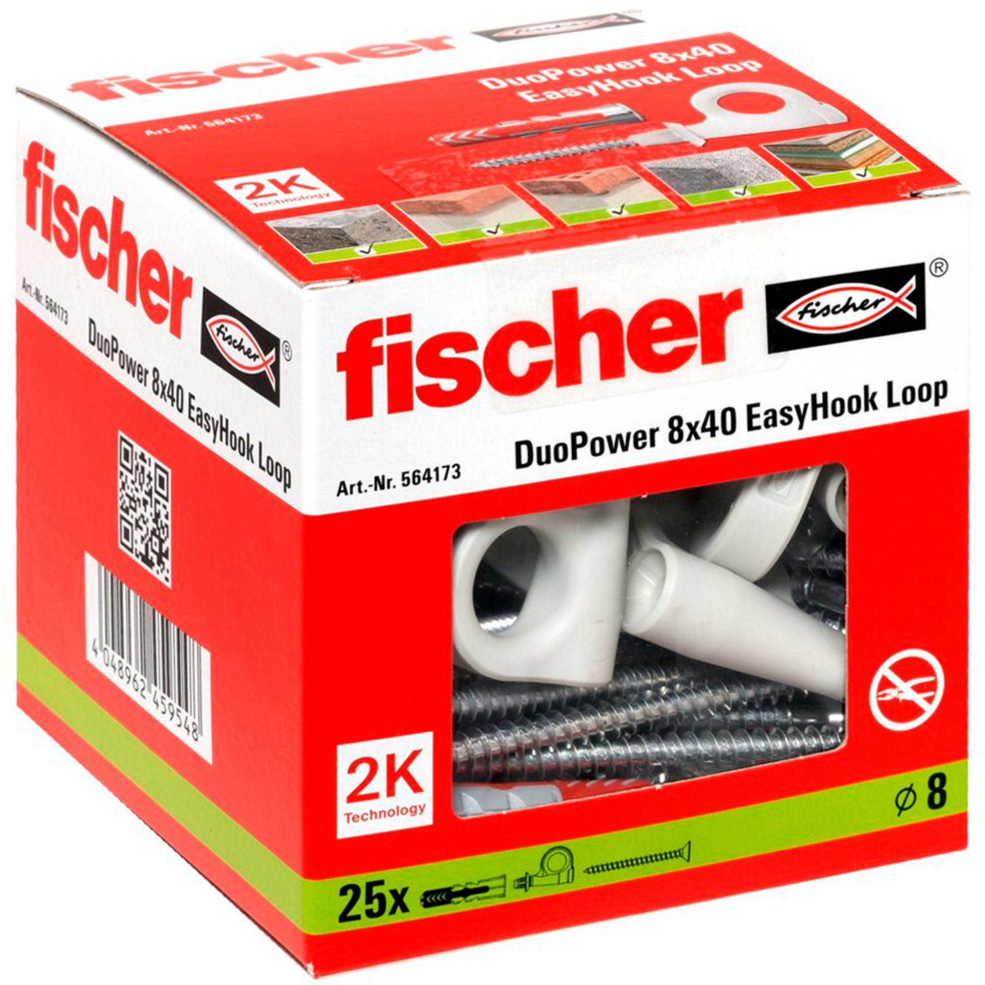 Fischer Universaldübel fischer EasyHook Loop DuoPower 8x40, Дюбель, (25