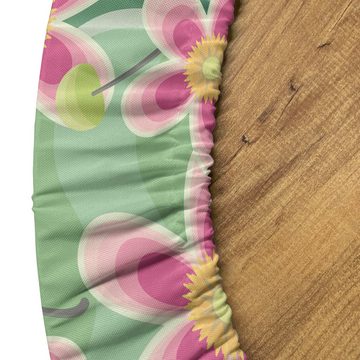 Abakuhaus Tischdecke Rundum-elastische Stofftischdecke, Flora Pastell Große Blütenblätter