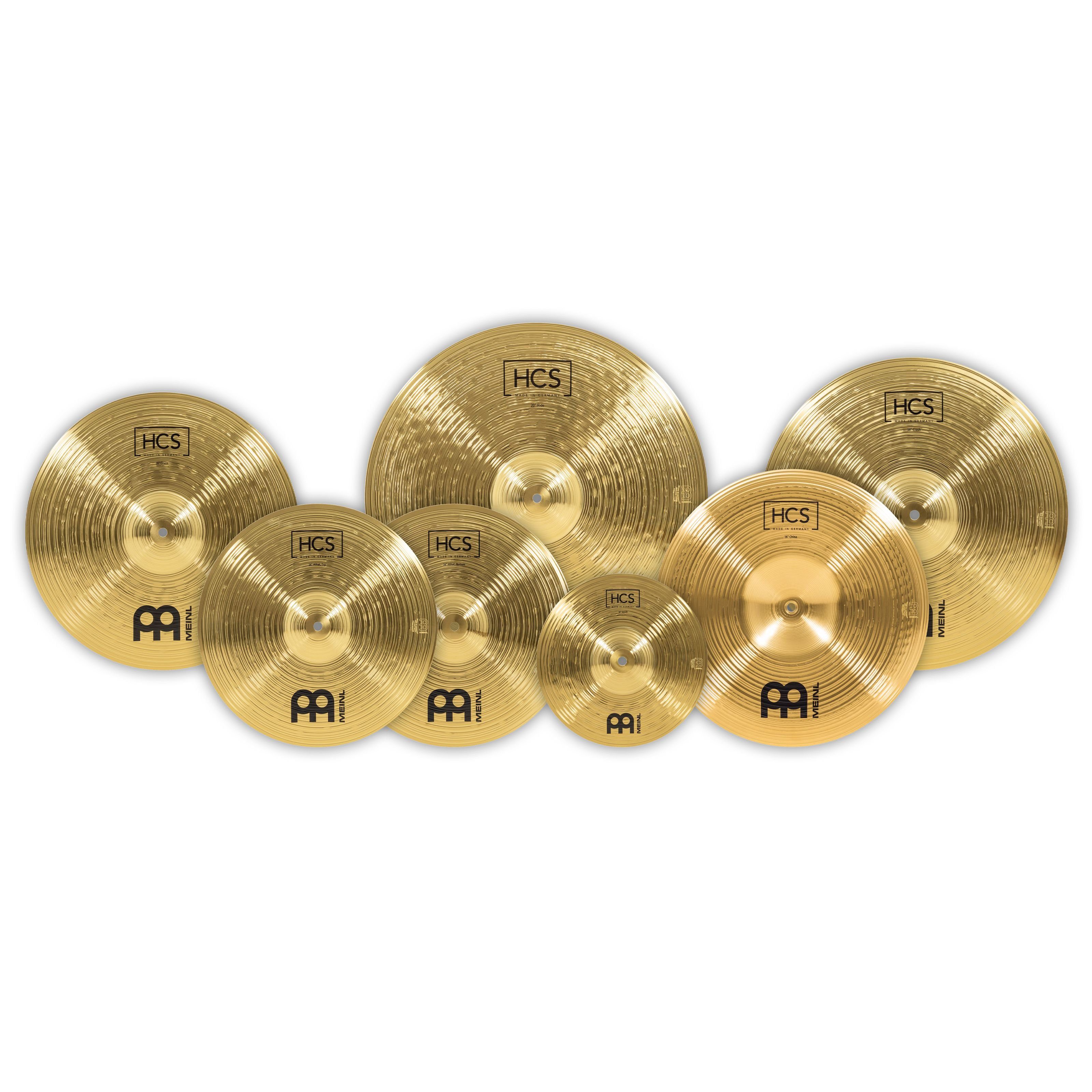 Meinl Percussion Becken,HCS Super Cymbal Set 10SP14HH16CR16CH18CR20R, Cymbals, Cymbal Sets, HCS Super Cymbal Set 10SP,14HH,16CR,16CH,18CR,20R - Becken Set