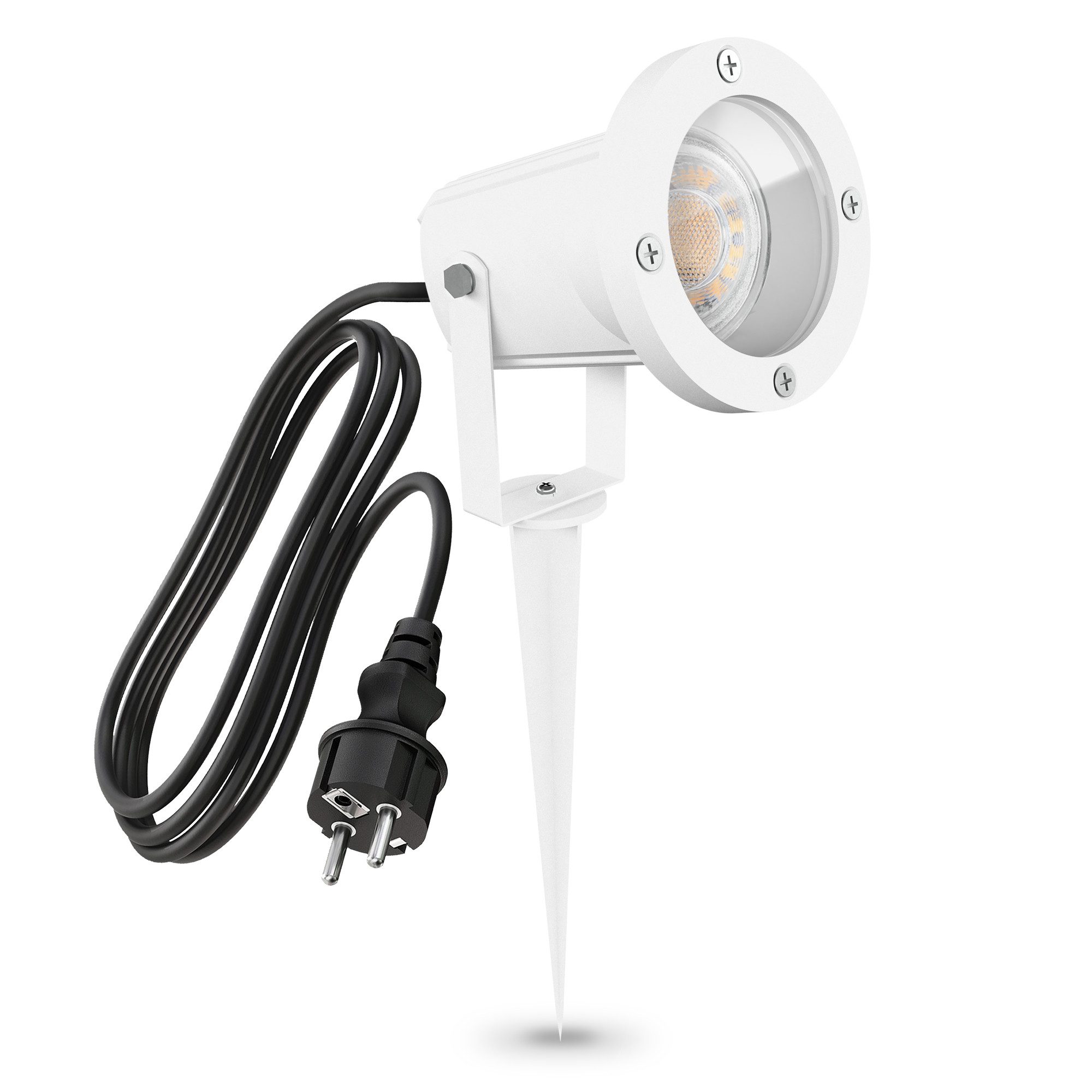 linovum LED Gartenstrahler CARI Erdspiess Gartenstrahler für LED GU10 Gartenlampe Wegeleuchte