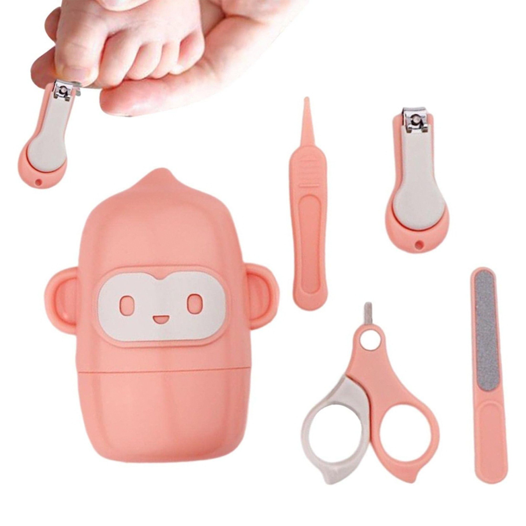 Baby Ja Baby-Nagelschere Babyprodukte,4-in-1 Baby-Nagelpflegeset,Monkey  Box-Verpackung