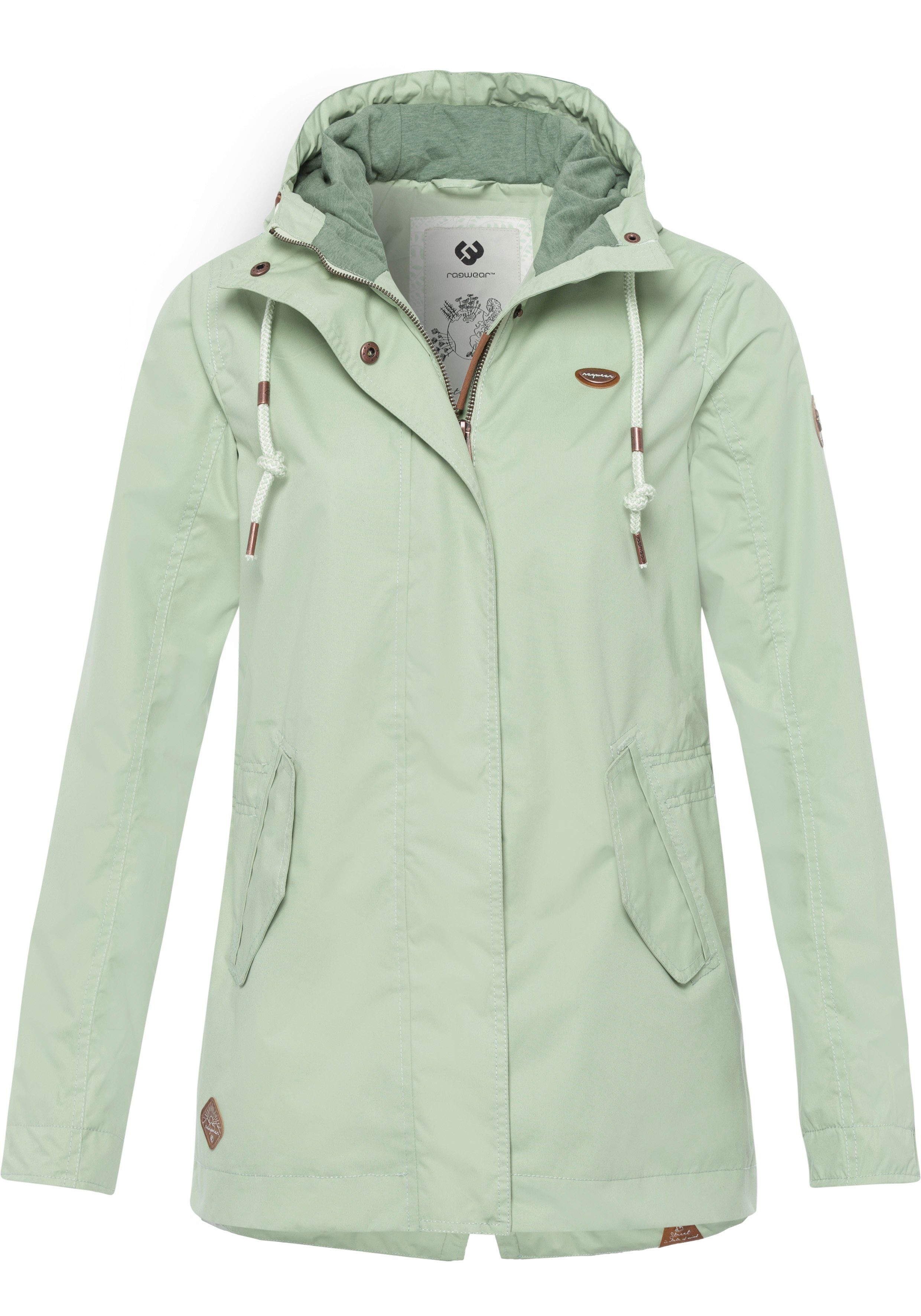 stylische Übergangsjacke Waterproof fabric LENCA Ragwear Funktionsjacke mint 4044