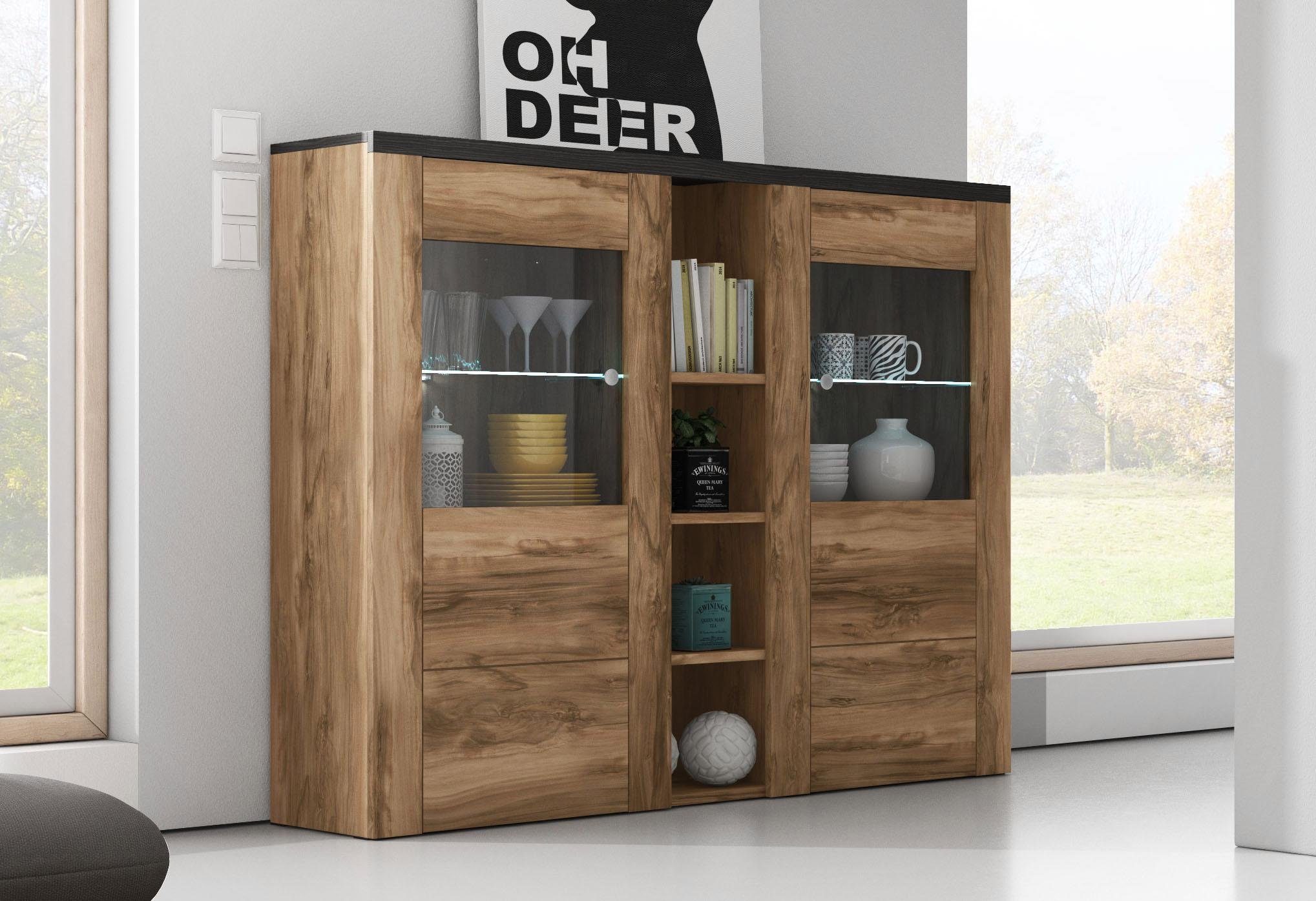 Home affaire Highboard Larona, zeitlose Hochkommode mit 2 Türen, Türkommode günstig online kaufen