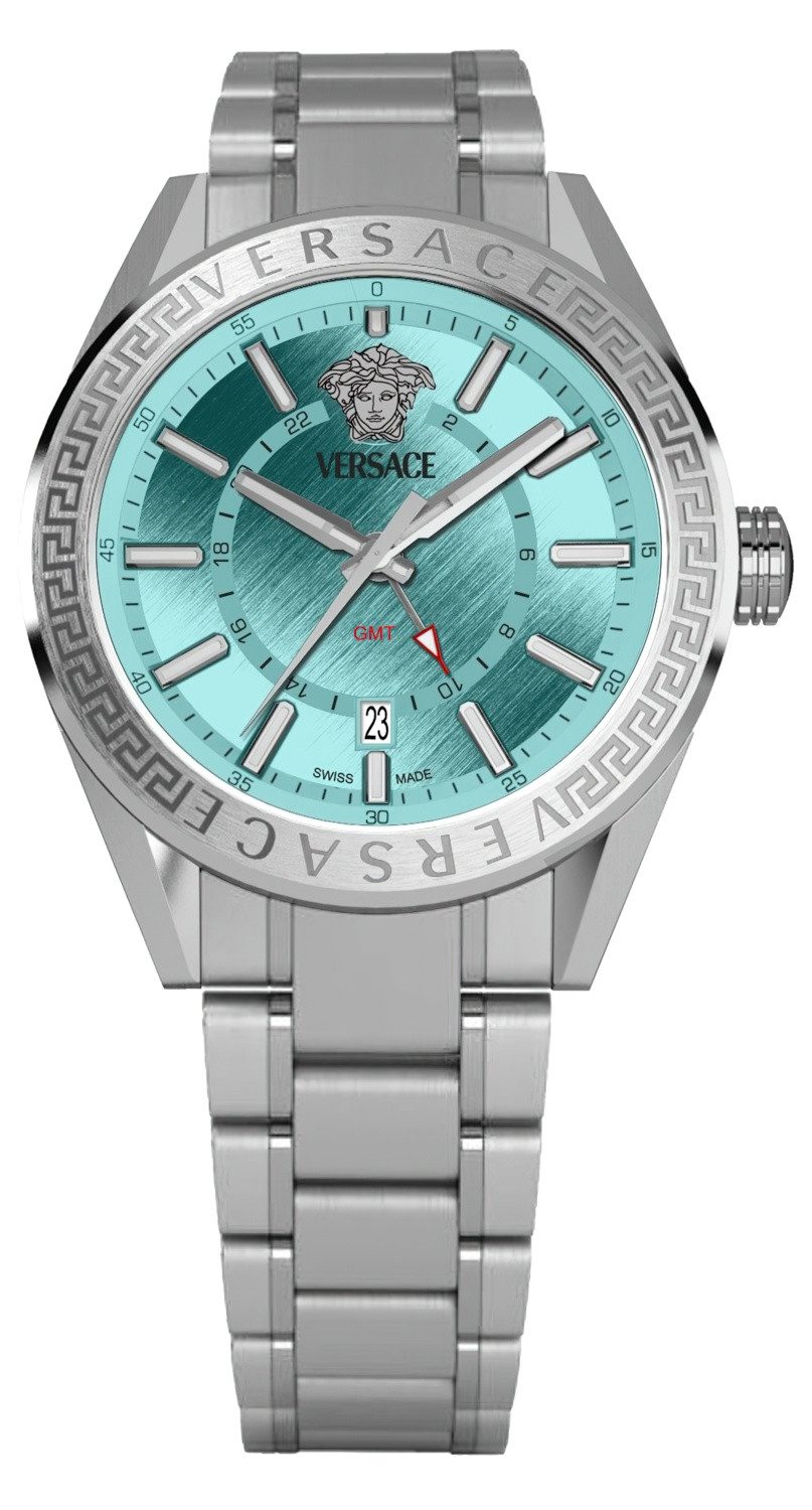 Versace Schweizer Uhr V-Code GMT, Mit Echtheitskarte und CLG Sicherheitsnum günstig online kaufen