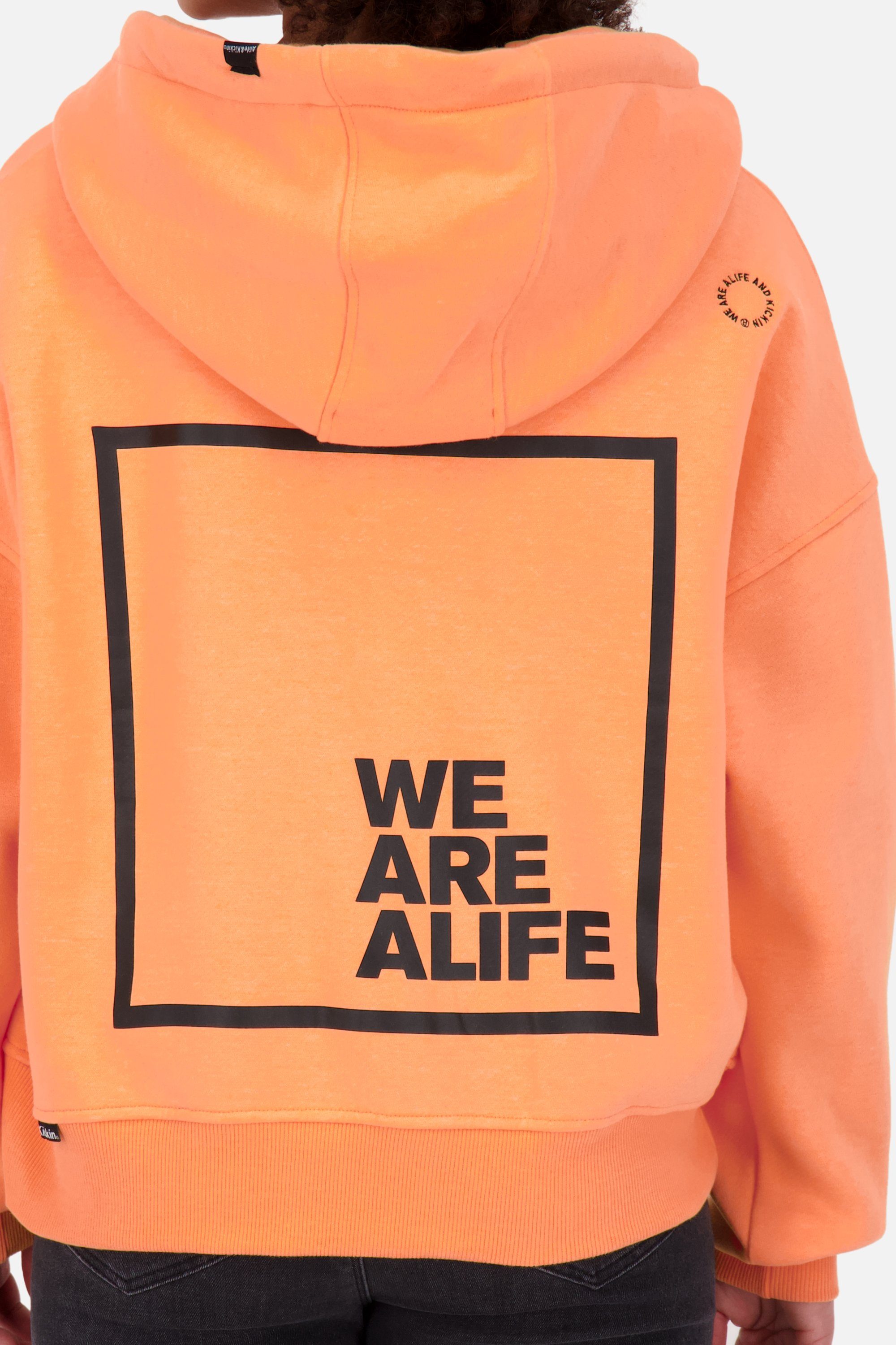 Alife & Kickin Kapuzensweatjacke JesseAK tangerine Kapuzensweatjacke, Sweatjacket Hooded Sweatjacke A melange Damen