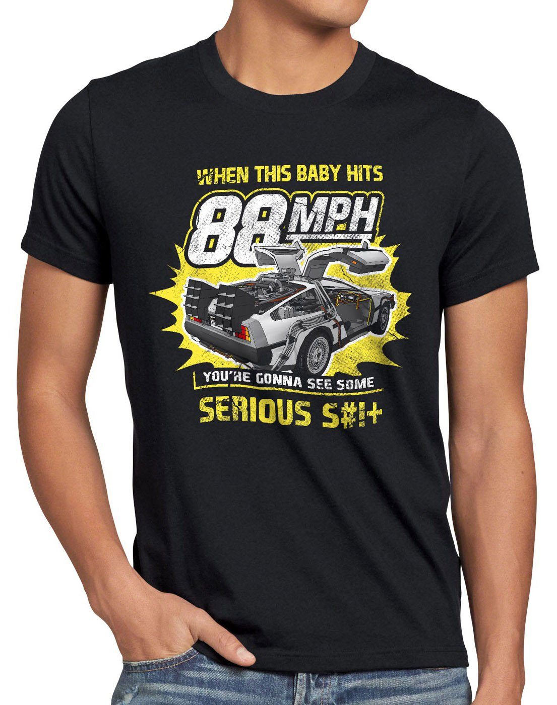 style3 T-Shirt 88mph delorean zukunft delorean günstig online kaufen