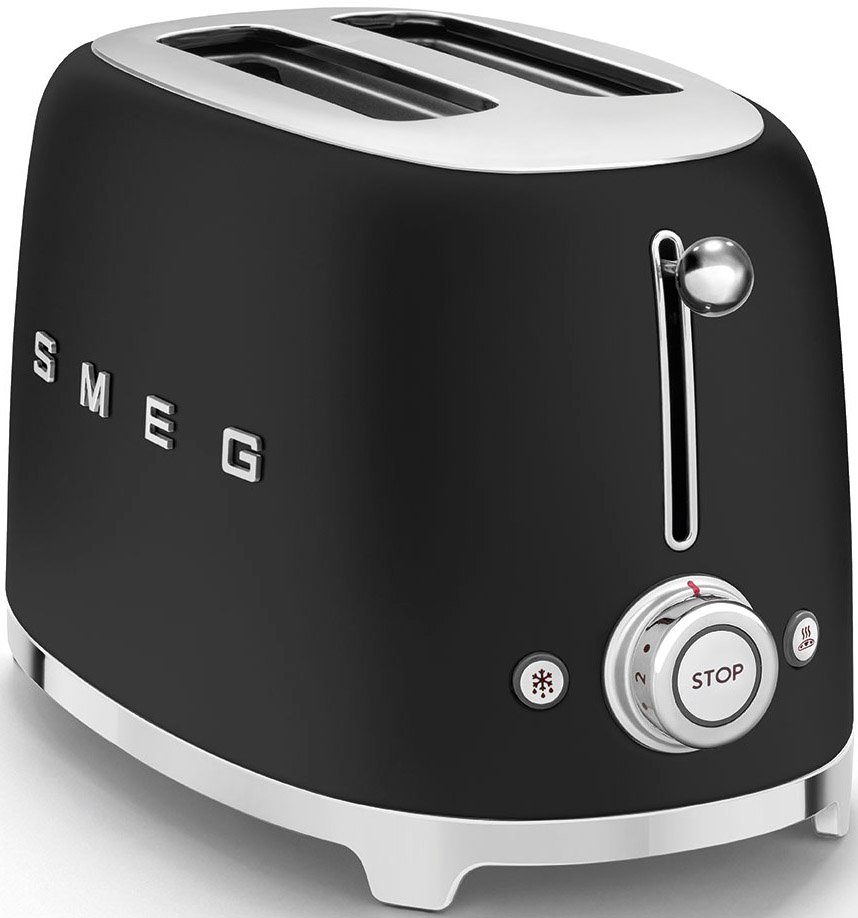 Smeg Toaster TSF01BLMEU, 2 kurze Schlitze, 950 W