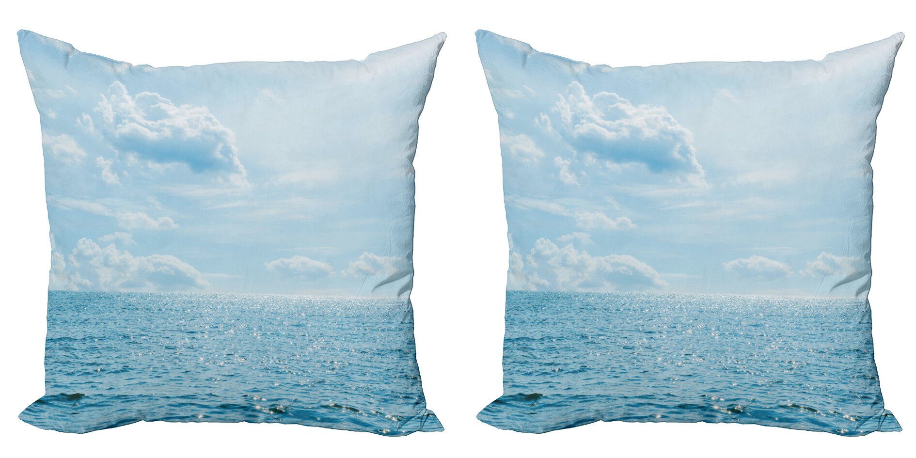 Paradise (2 Doppelseitiger Nautisch Abakuhaus Kissenbezüge Modern Stück), Sea Calm Accent Digitaldruck,