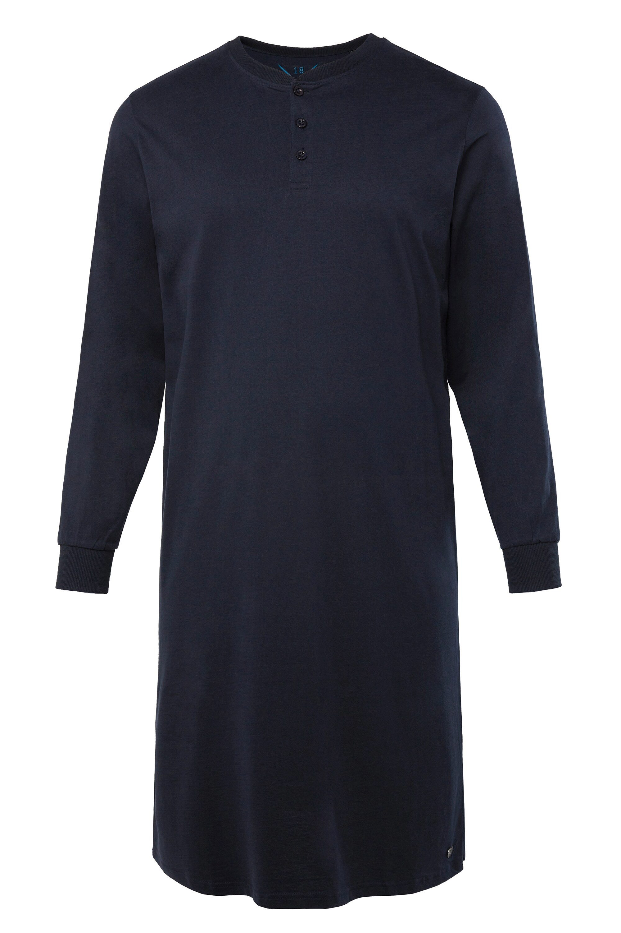 JP1880 Schlafanzug Nachthemd Langarm Henley bis 8 XL günstig online kaufen