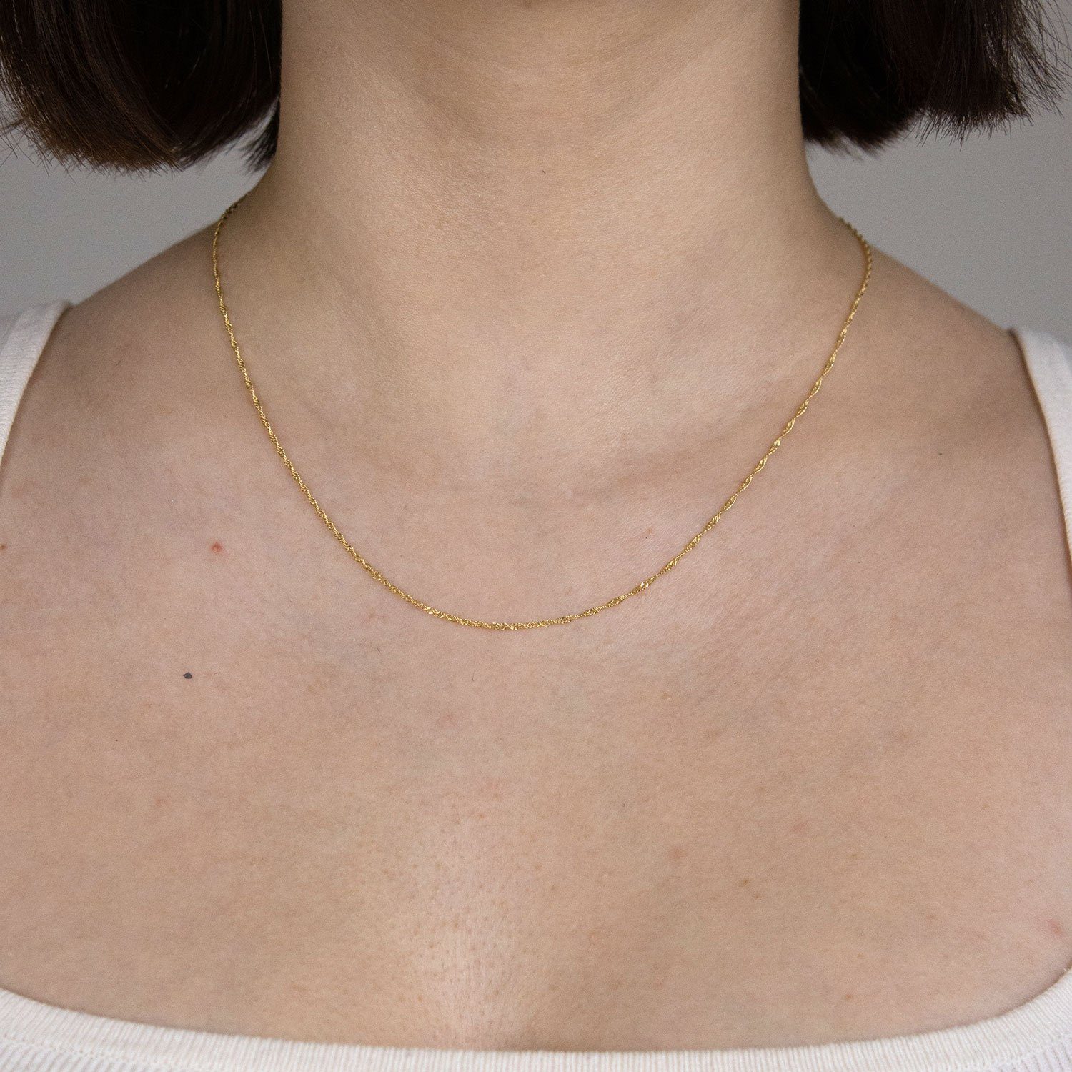 HOPLO Goldkette Goldkette Singapurkette Länge 38cm - Breite 1,2mm - 585-14 günstig online kaufen