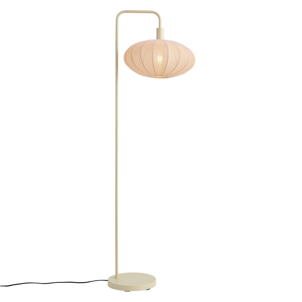 Qazqa Stehlampe Bida, ohne Leuchtmittel, E27, Beige, Japandi, Stahl, 1-flam günstig online kaufen