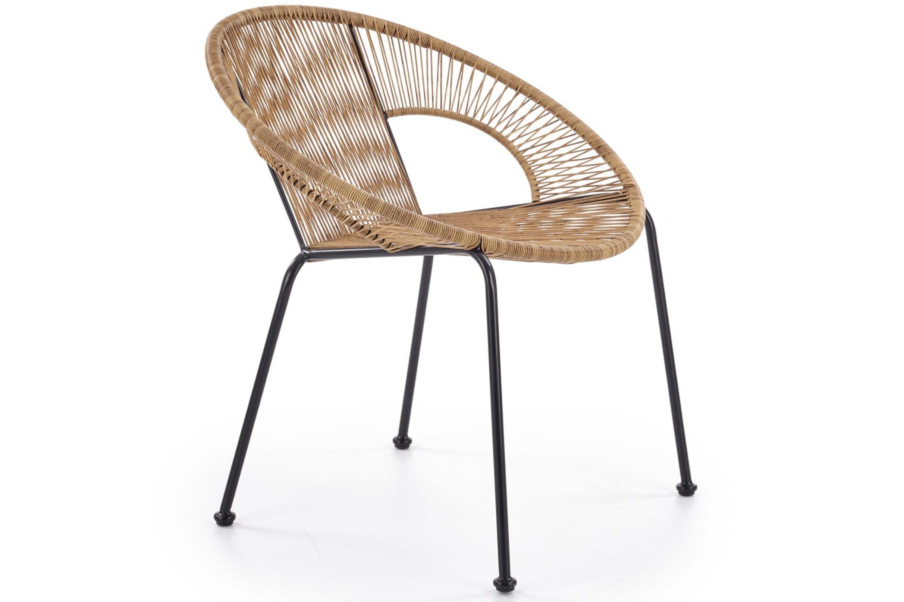 KONSIMO® Gartenstuhl Rattan-stuhl LORICA, Boho-Stil, profilierte günstig online kaufen