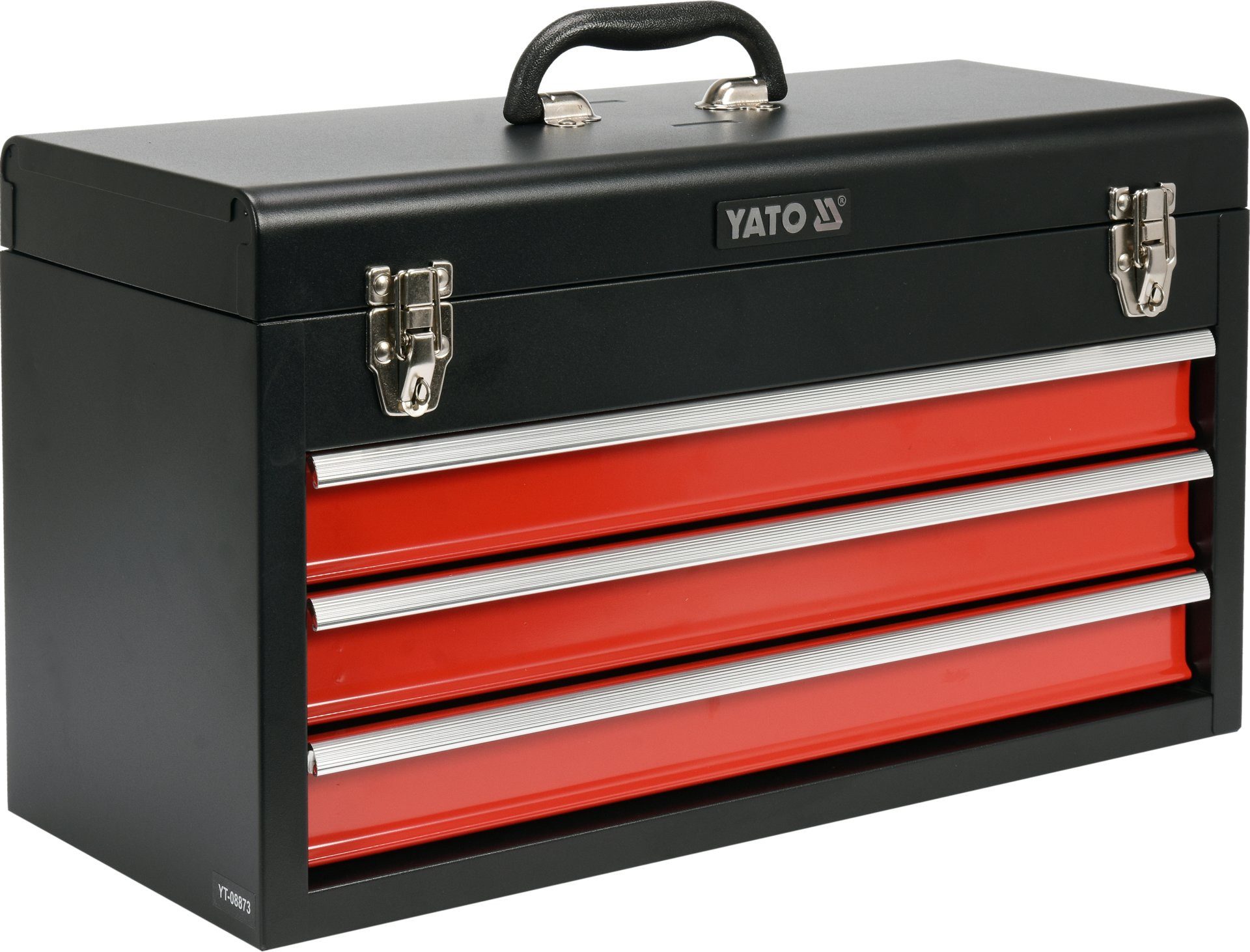 Yato Werkzeugkoffer Werkzeugkiste, Werkzeugkoffer Metall 218x300x520 mm mit 3 Schubladen (komplett, komplett)