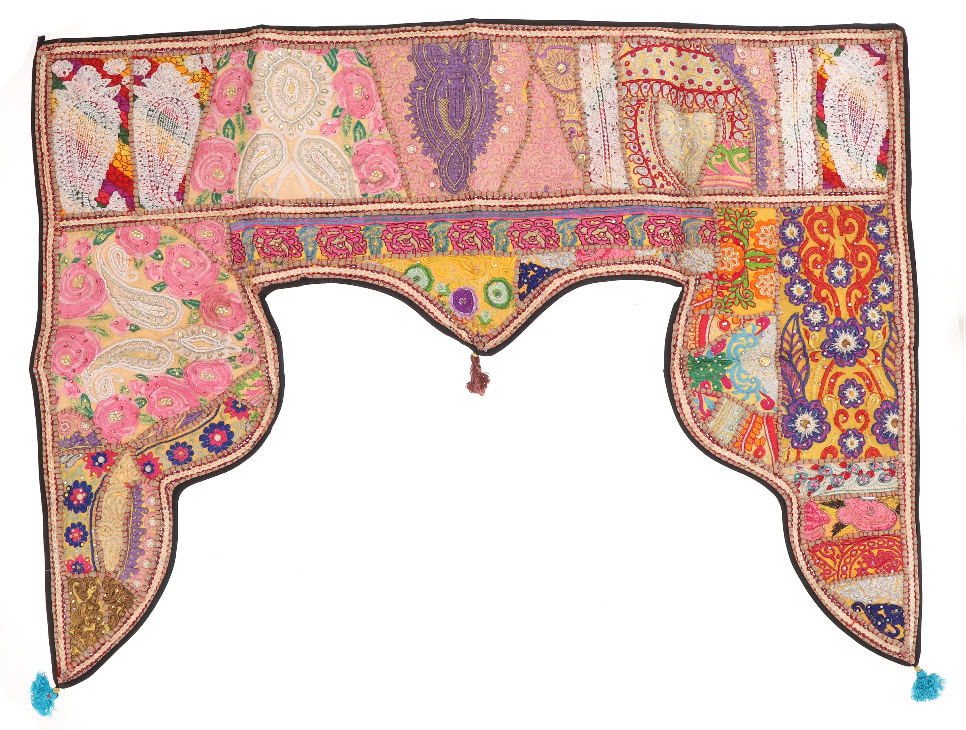 Guru-Shop Wandteppich Orientalischer Wandbehang, indischer Türbehang,.., Höhe: 80 mm