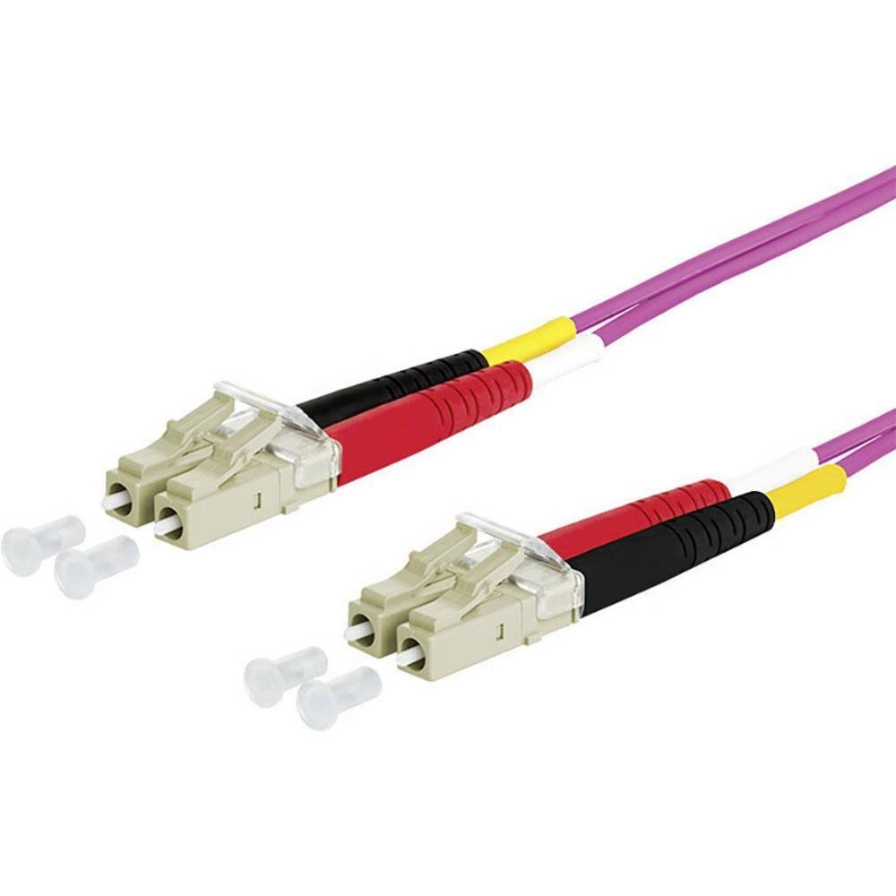 Metz Connect OpDAT Patchkabel LC-D/LC-D OM4, 1.0 m 151S1JOJO10E Glasfaserkabel, Duplex, Flammwidrig, Halogenfrei
