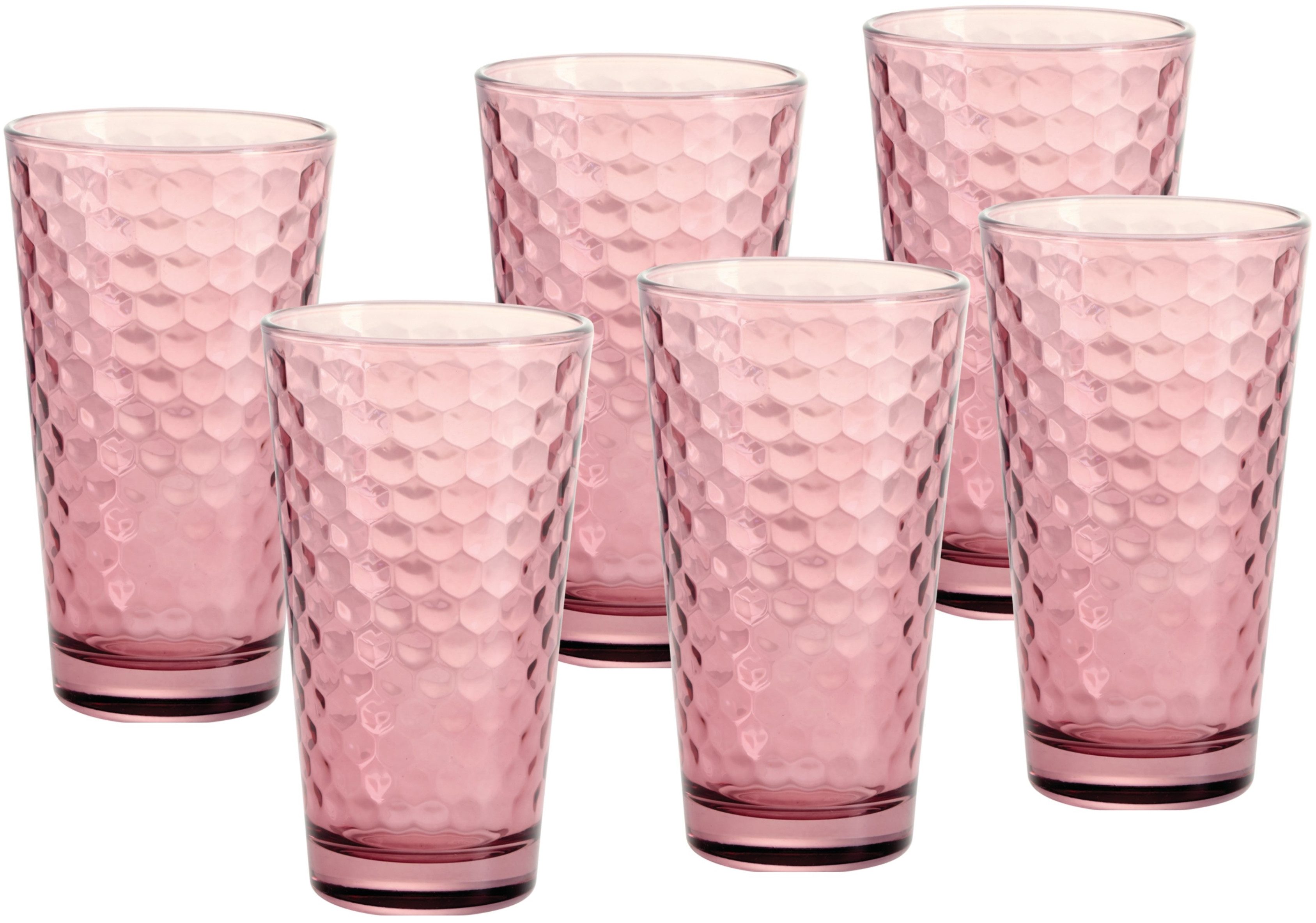 Ritzenhoff & Breker Longdrinkglas Favo, 6-teilig, 6-tlg., Glas, 6er Set, je 350 ml