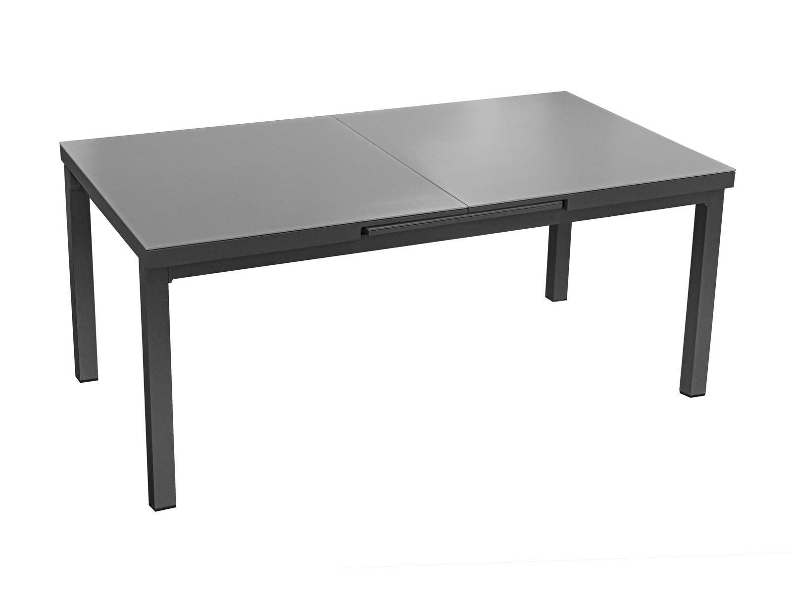 Green Spirit Gartentisch Chicago Ausziehtisch 180–240 cm Aluminium Anthrazit Sicherheitsglas (1-St., 1), Aluminium, ausziehbar, wetterfest - Garten, Terrasse, Balkon & Outdoor