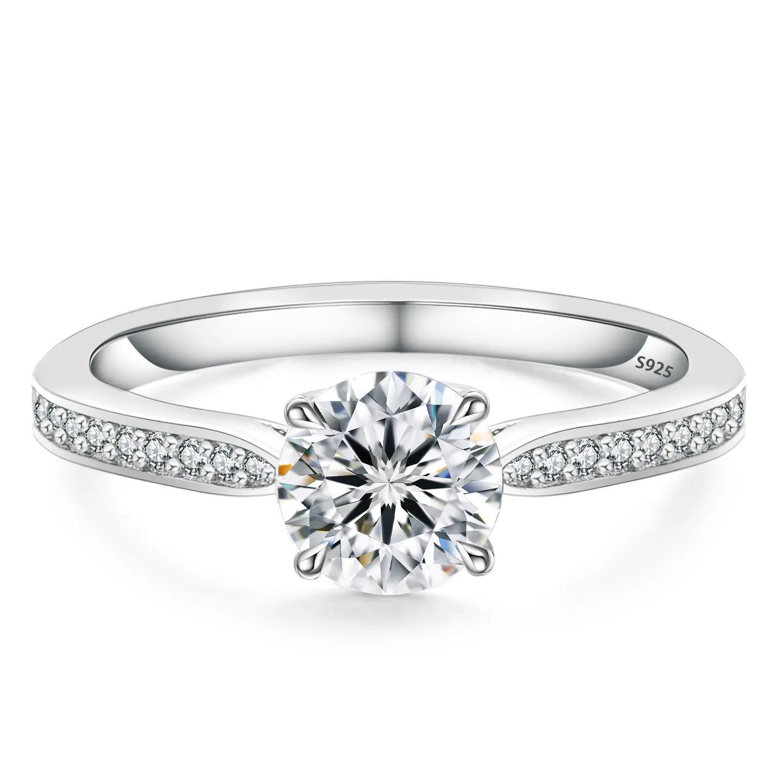 ROUGEMONT Diamantring Funkelnder Damen Solitär Moissanit Damenring mit 1,0 günstig online kaufen