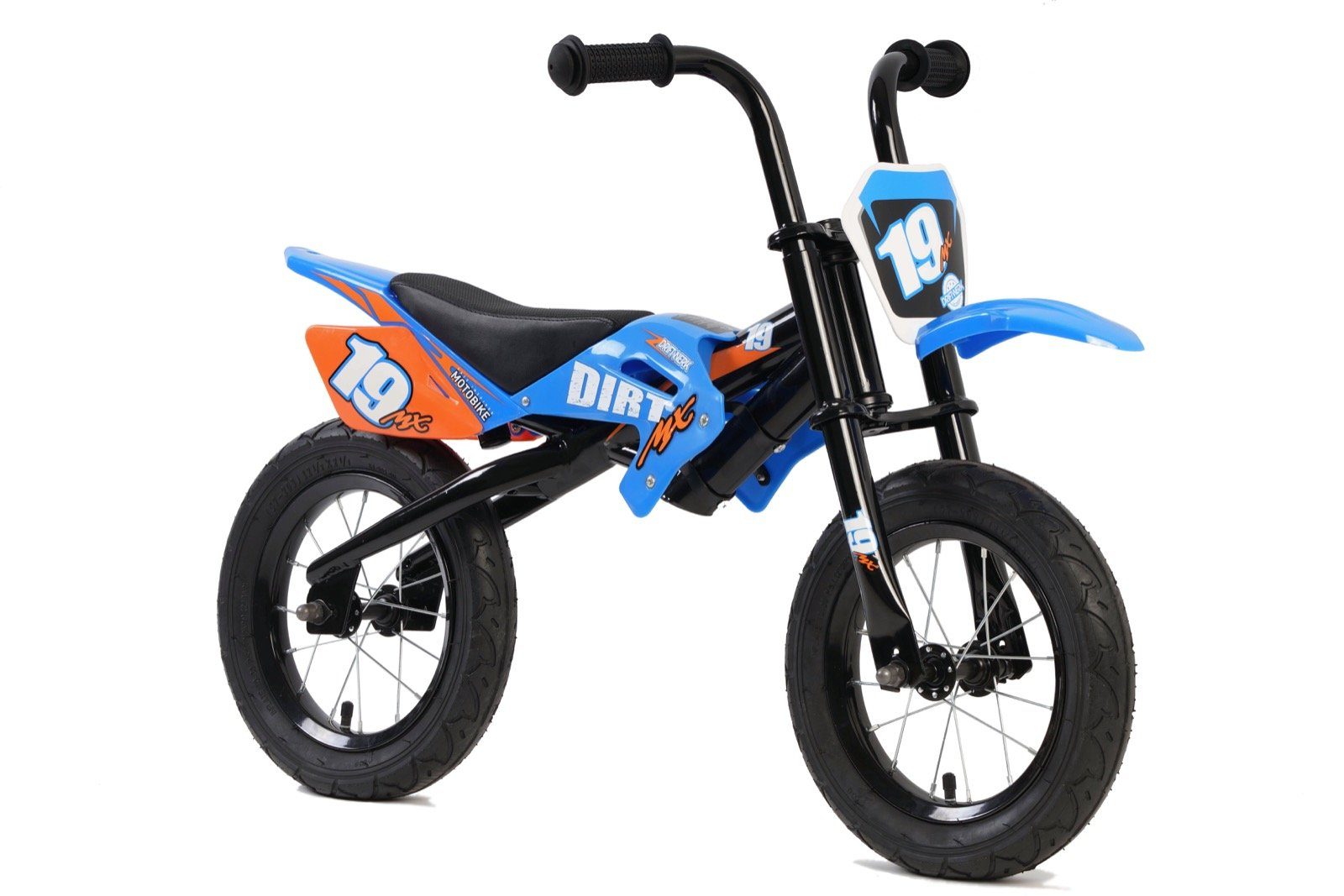 Driftwerk Laufrad DirtMX Balance Bike Motocross Optik 12" Luftreifen ab 3 Jahre 12 Zoll, gepolsterter Sitz, Gummigriffe mit Aufschlagschutz