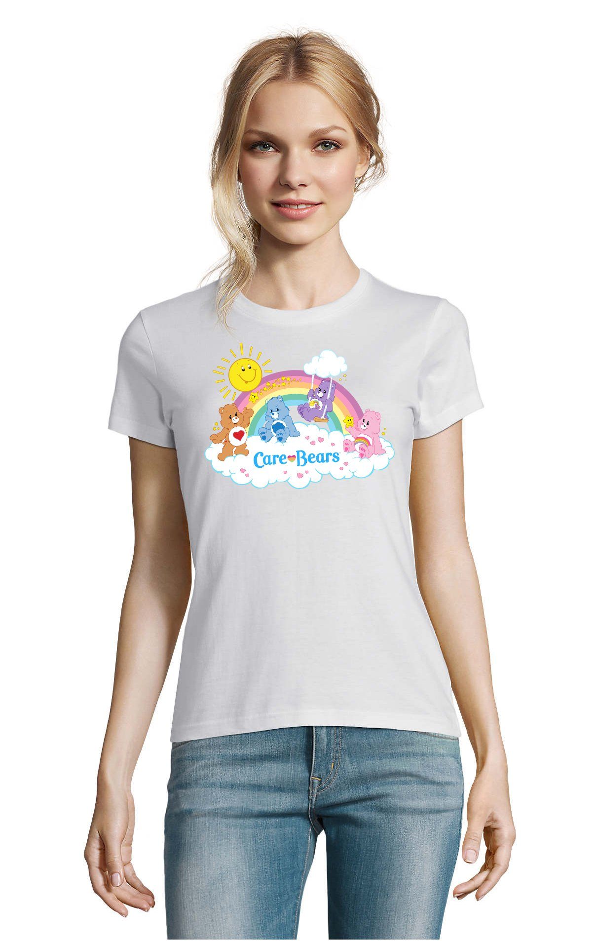 Blondie & Brownie T-Shirt Damen Glücksbärchis Sun Care Bears Hab-Dich-lieb Wolkenland