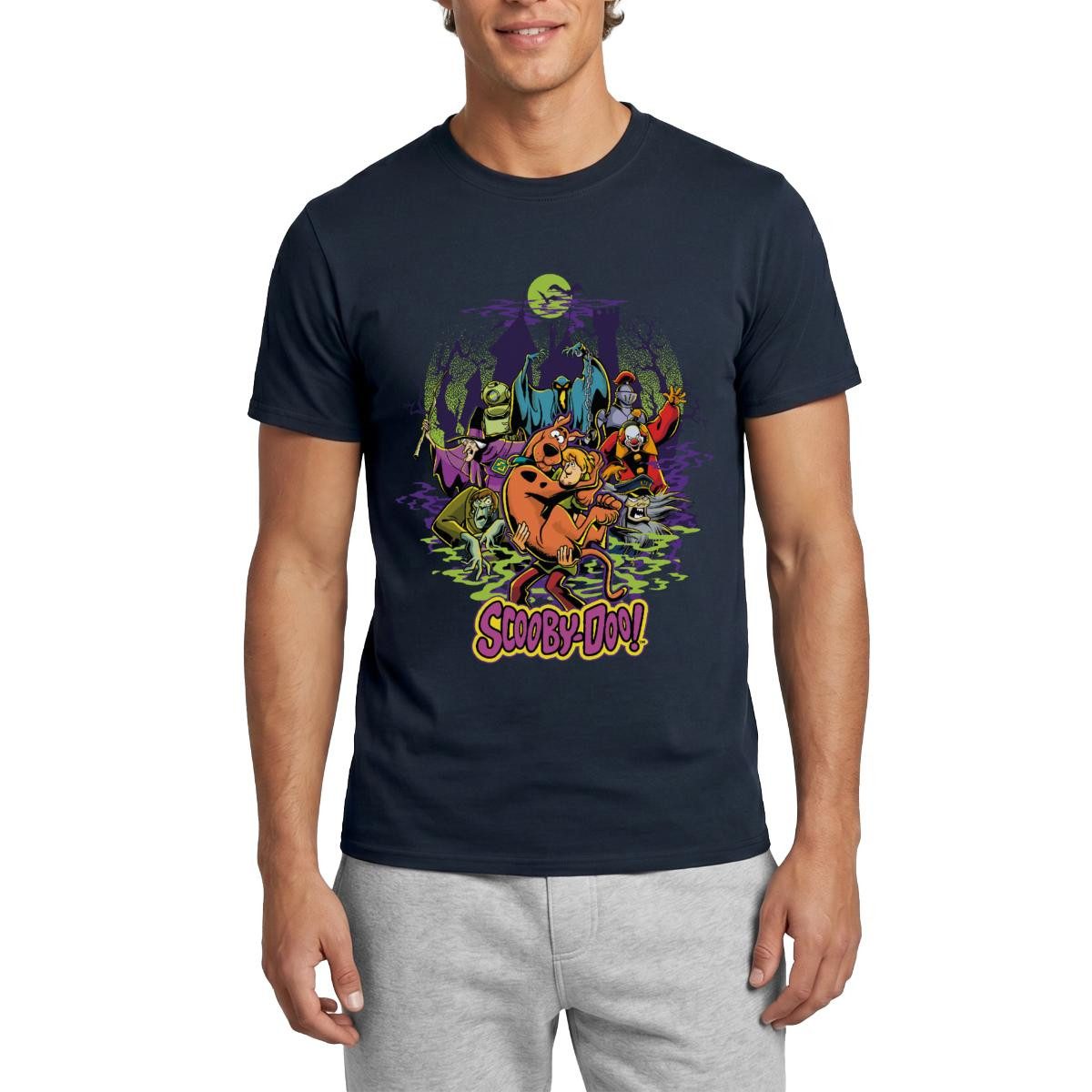 Spreadshirt T-Shirt Scooby-Doo Scooby Mit Shaggy Rogers Halloween Männer T-Shirt (1-tlg)