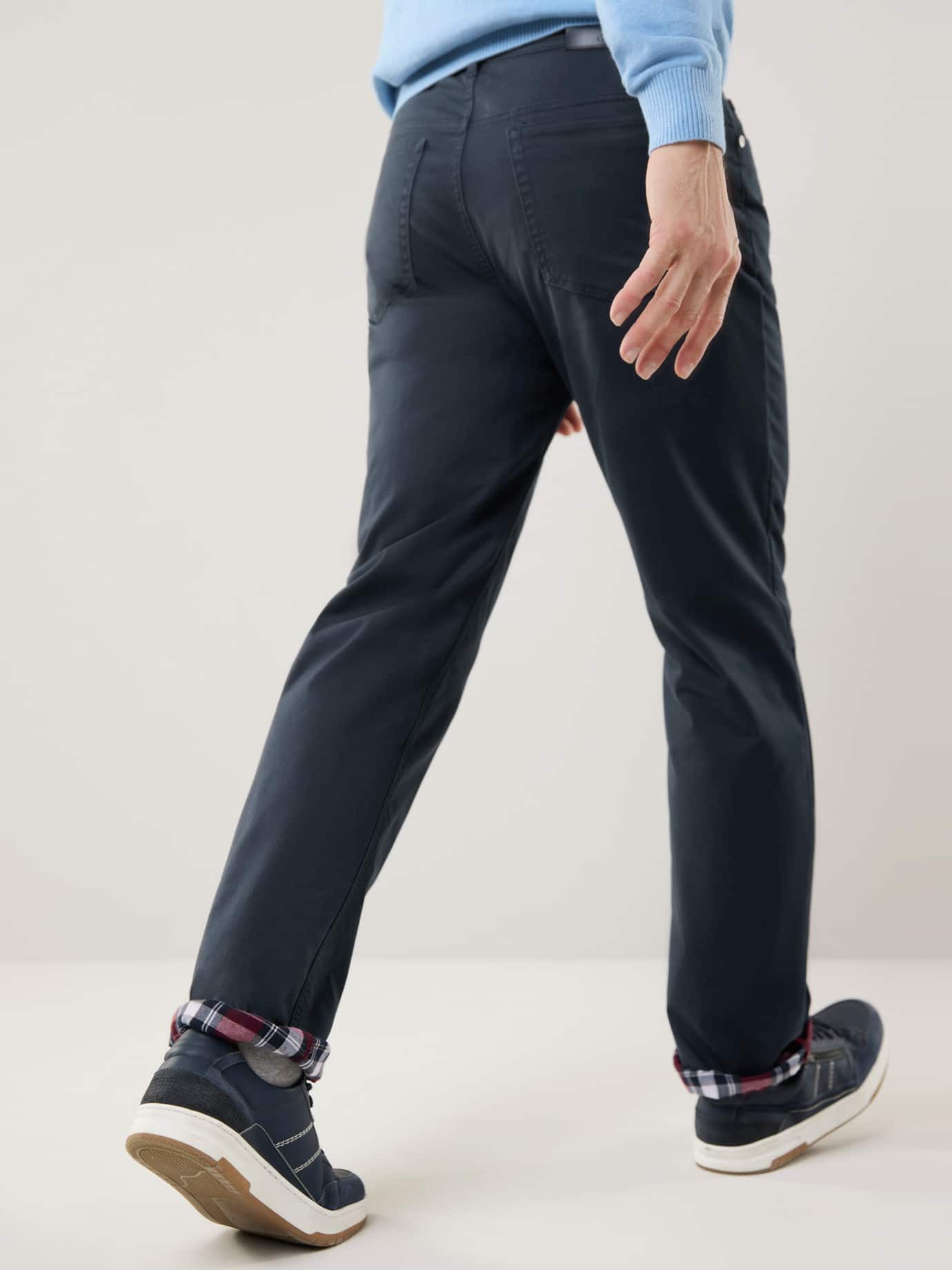 Walbusch 5-Pocket-Hose Herren Extraglatt Thermohose Five Pocket mit Flanellfutter Regular Fit Bügelfrei, elastischer Flex-Bund, warm & pflegeleicht – Winterhose