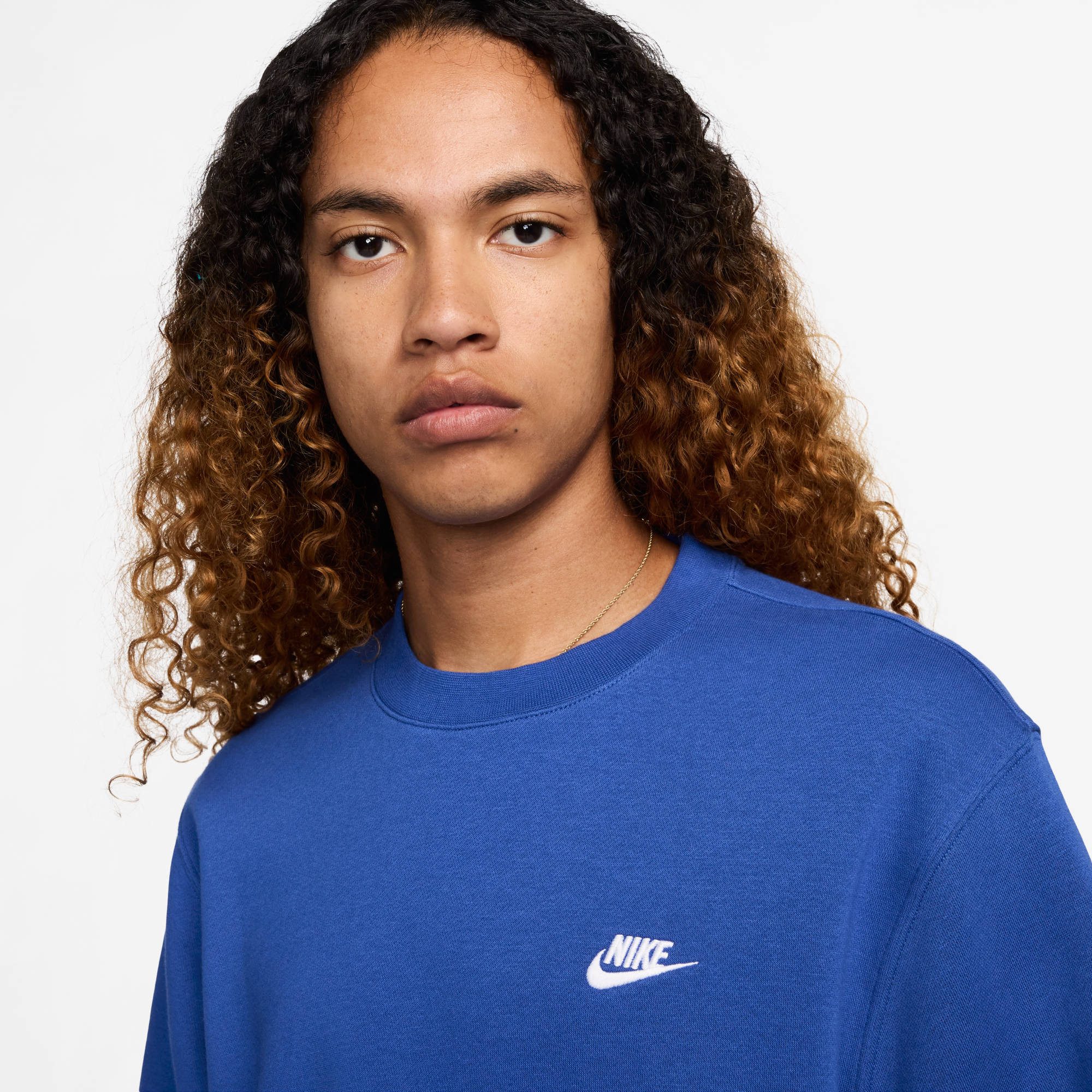 Nike Sportswear Sweatshirt M NK CLUB BB CREW kurzärmelige Ausführung, mit Rundhalsausschnitt, aus Jersey-Material