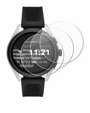 Savvies Panzerglas für Emporio Armani Connected Smartwatch 3, Displayschutzglas, 3 Stück, Schutzglas Echtglas 9H Härte klar Anti-Fingerprint