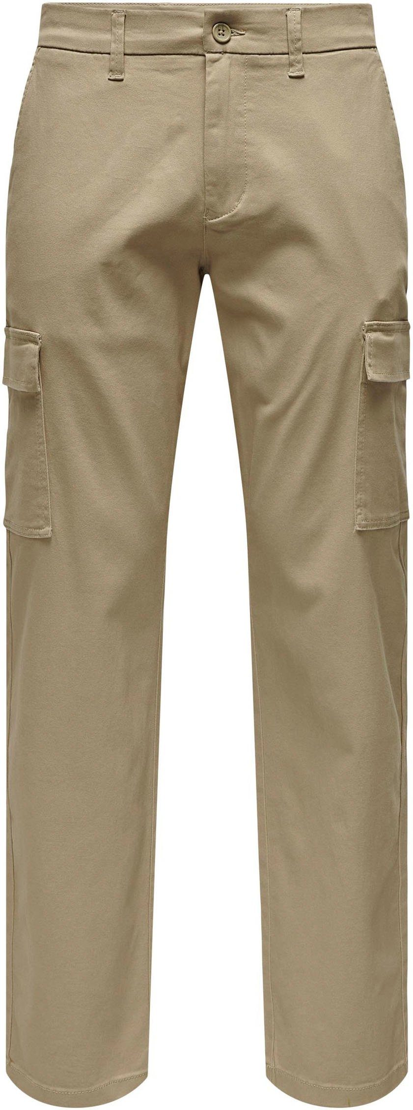 ONLY & SONS Cargohose ONSEDGE-ED CARGO LOOSE PANT Chinchilla