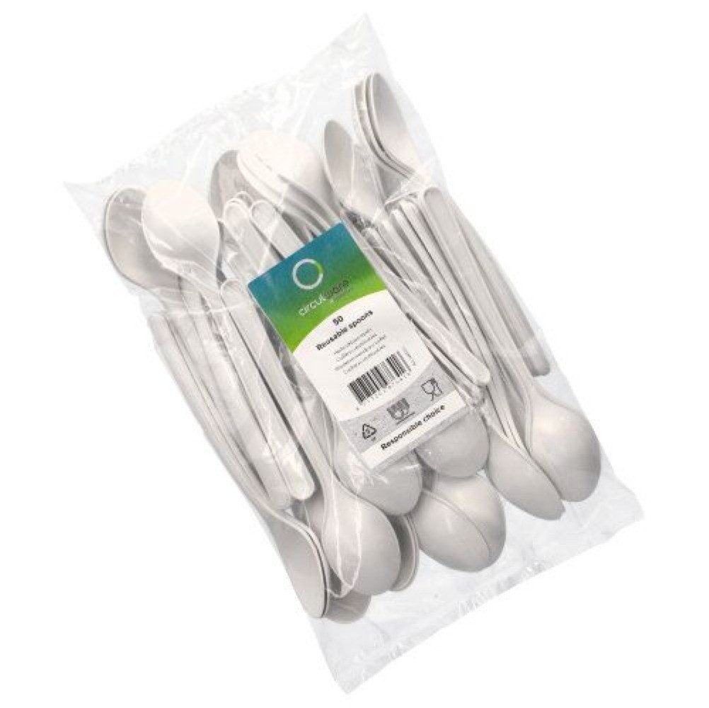 PAPSTAR GmbH Hängedekoration Mehrweg Löffel 18,5cm, 50 Stk. - Weiß
