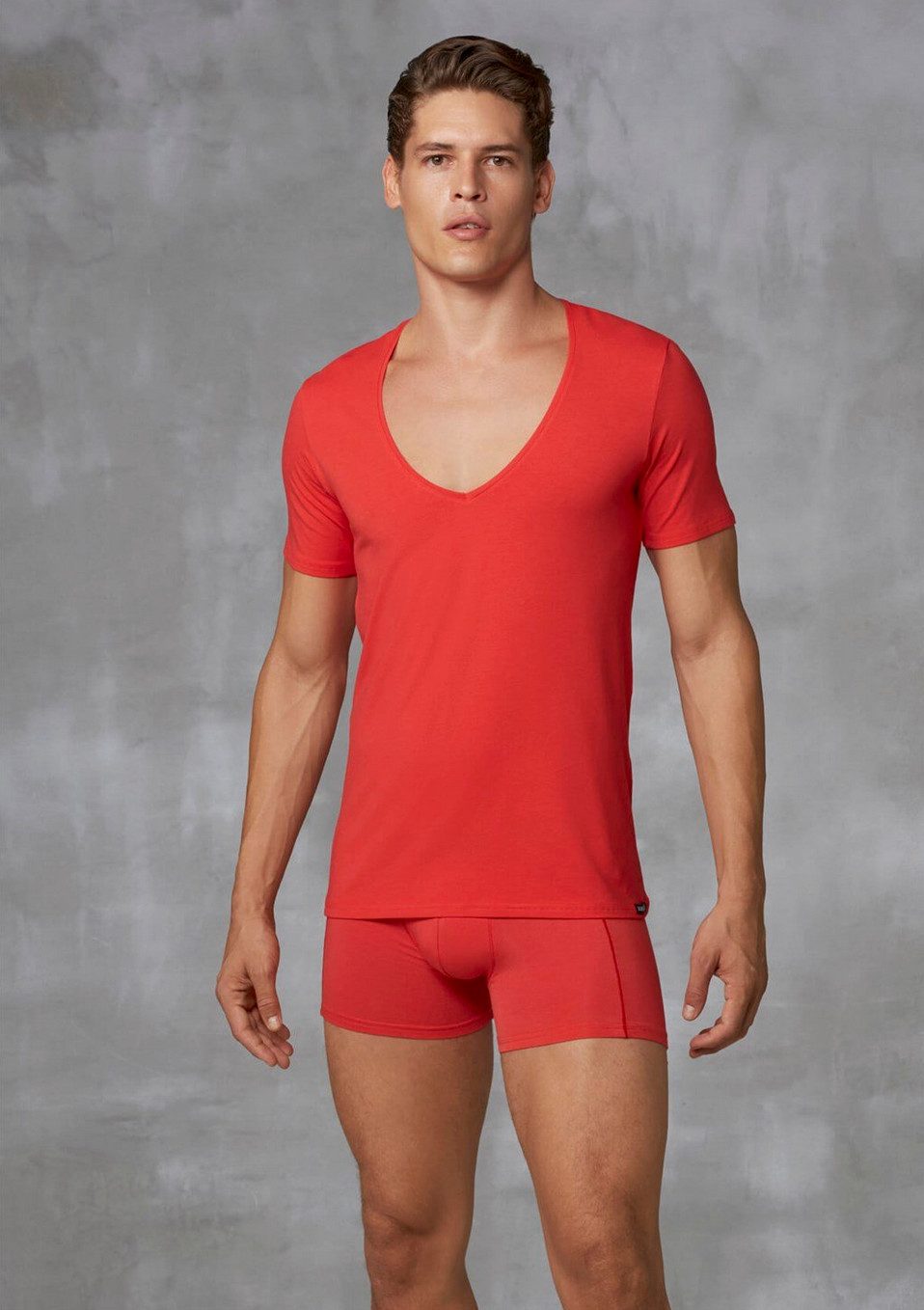 DOREANSE V-Shirt Herren Slim Fit T-Shirt günstig online kaufen
