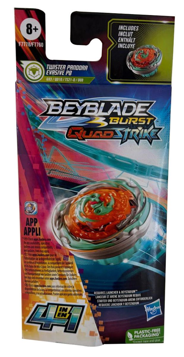 Beyblade Speed-Kreisel Beyblade Burst QuadStrike Twister Pandora Evasive P8, 4-in-1 Kreisel
