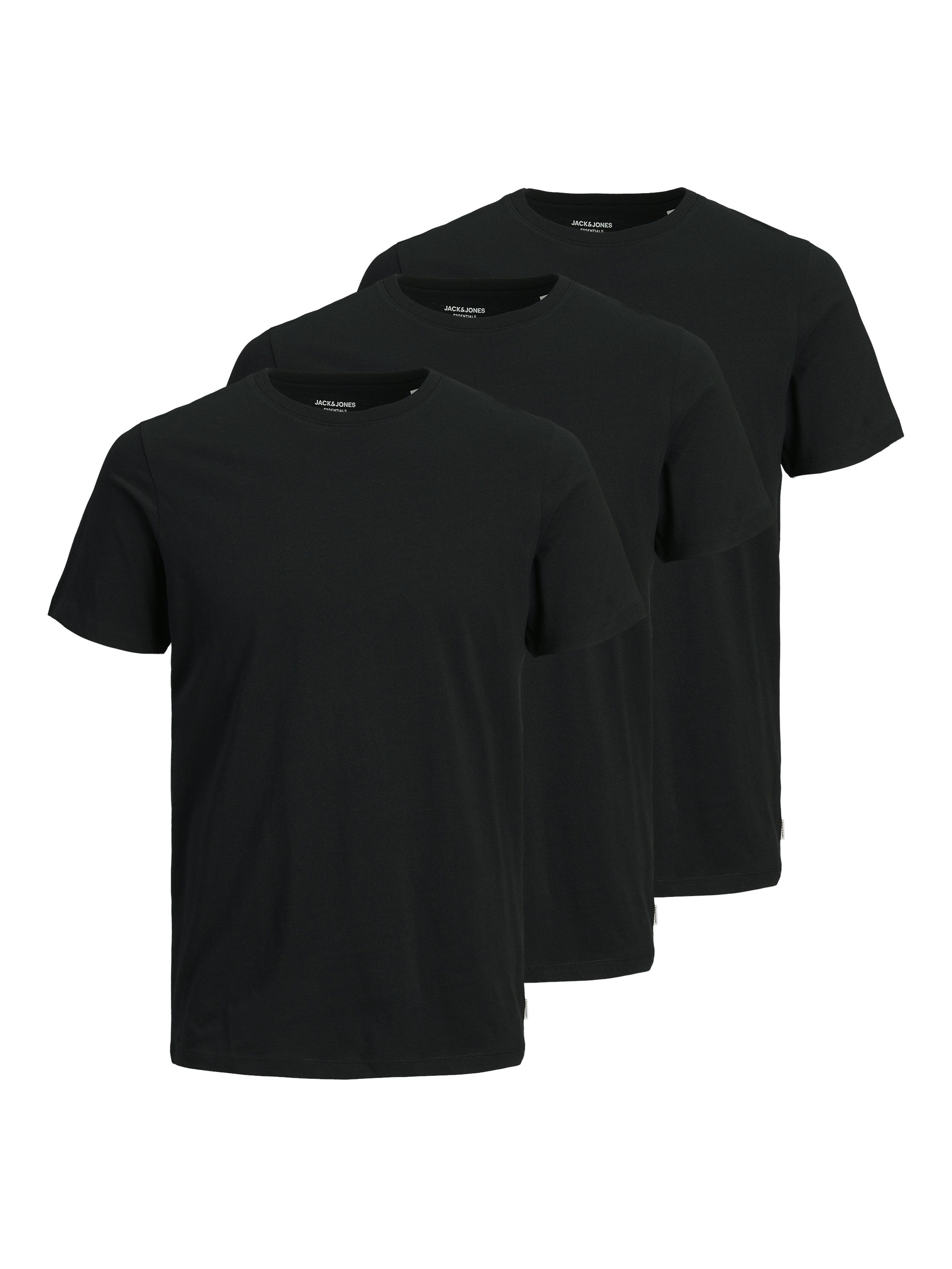 Jack & Jones Rundhalsshirt JJEORGANIC BASIC TEE SS O-NE 3PK MP NOOS (Packung, 3-tlg)