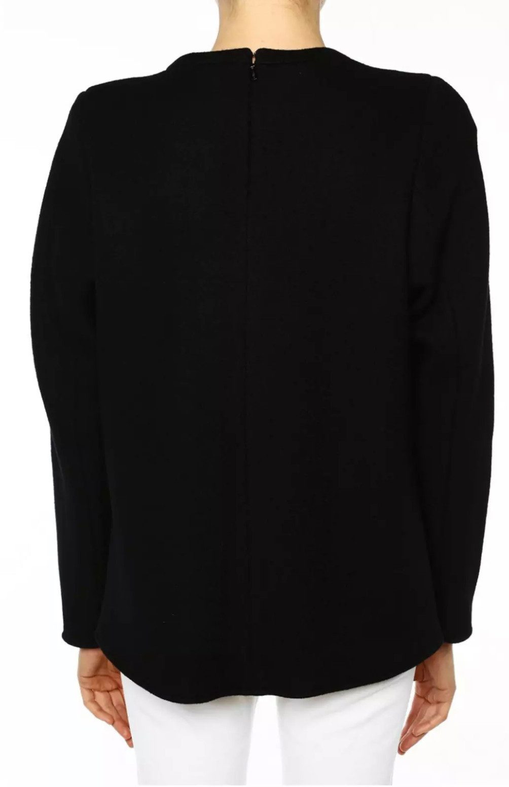 Chloé Rundhalspullover Pullover aus gewaschenem Wolljersey mit Rückenzipper Gewaschene Wolle für weiche Haptik, luxuriöses Tragegefühl