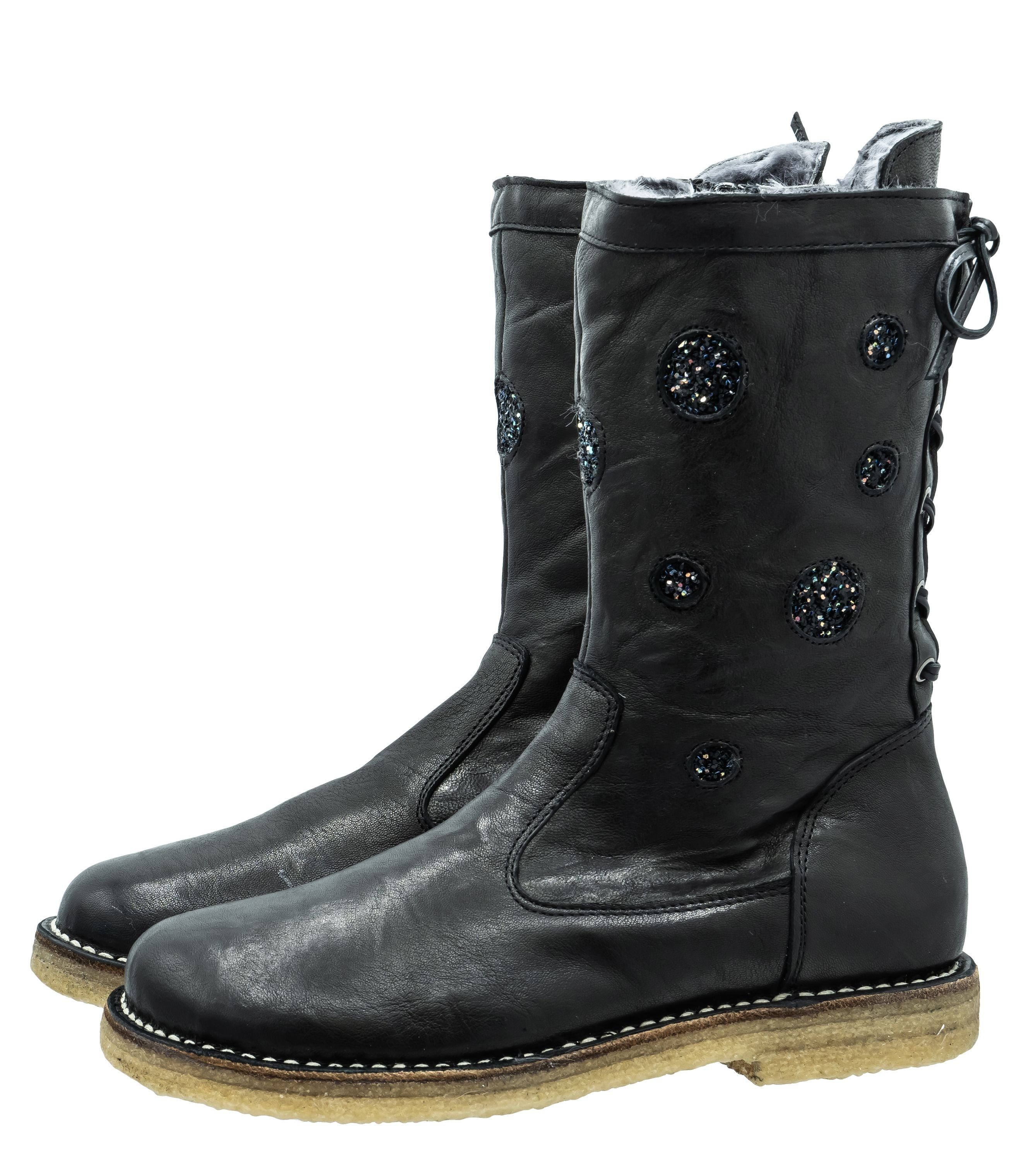 Zecchino d'Oro Zecchino d'Oro Чоботи A06-4671 Boots Lammfell Чоботиette schwarz Schnürstiefelette