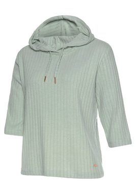 s.Oliver Kapuzensweatshirt aus nachhaltigem Rippstrick, Loungeanzug