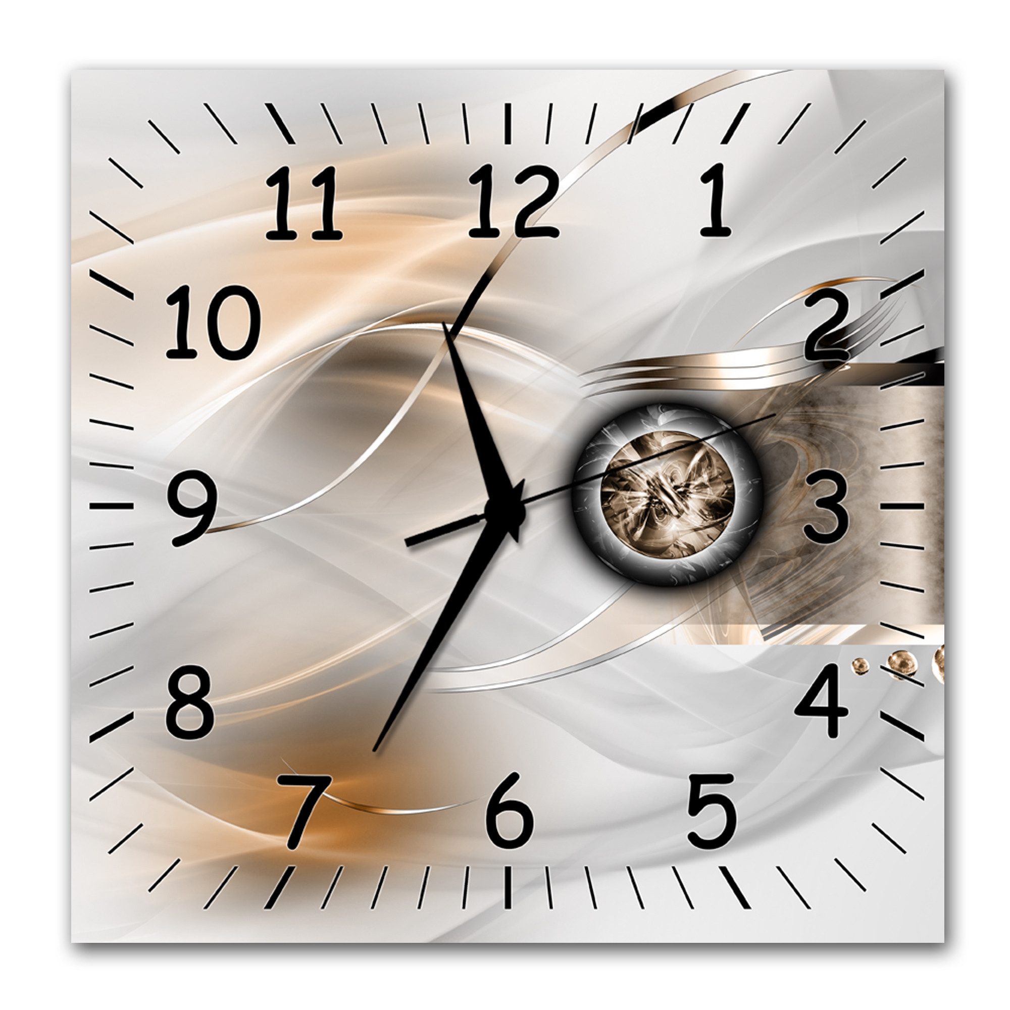 Bilder-Manufaktur Wanduhr MF15.1 (BM, Funkuhr oder Quarzuhr, kein Ticken, lautlos, geräuschlos, gross)