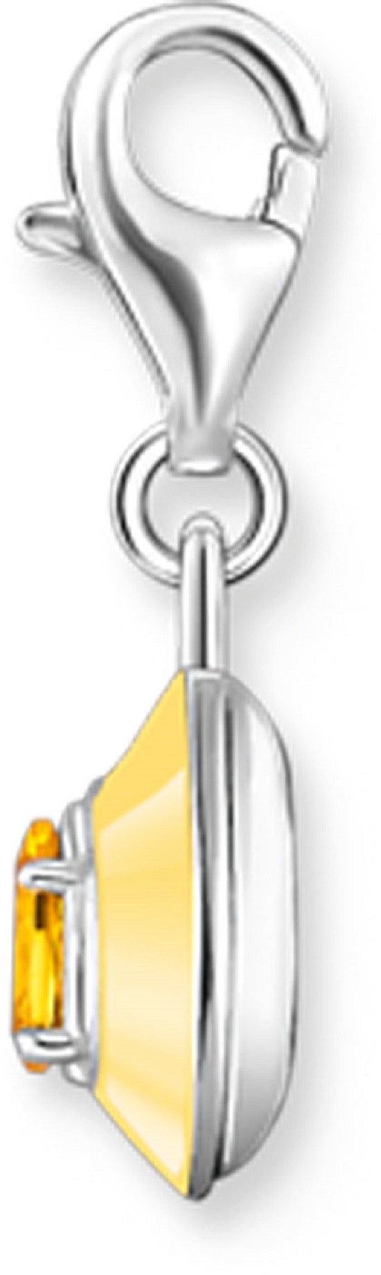 THOMAS SABO Kettenanhänger Charm Anhänger 3D Tropfen mit einem Stein - 925 Sterlingsilber