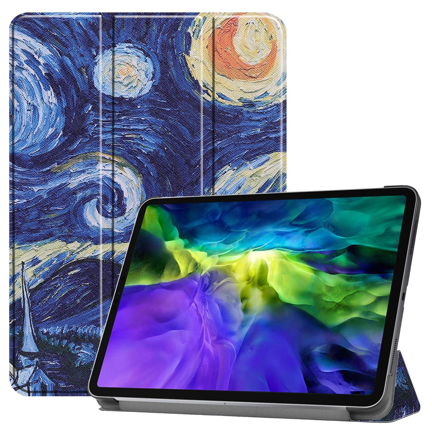 Lobwerk Tablet-Hülle Schutzhülle für Apple iPad Pro 11 2020 /2021/2022 11 Zoll, Wake & Sleep Funktion, Sturzdämpfung, Aufstellfunktion