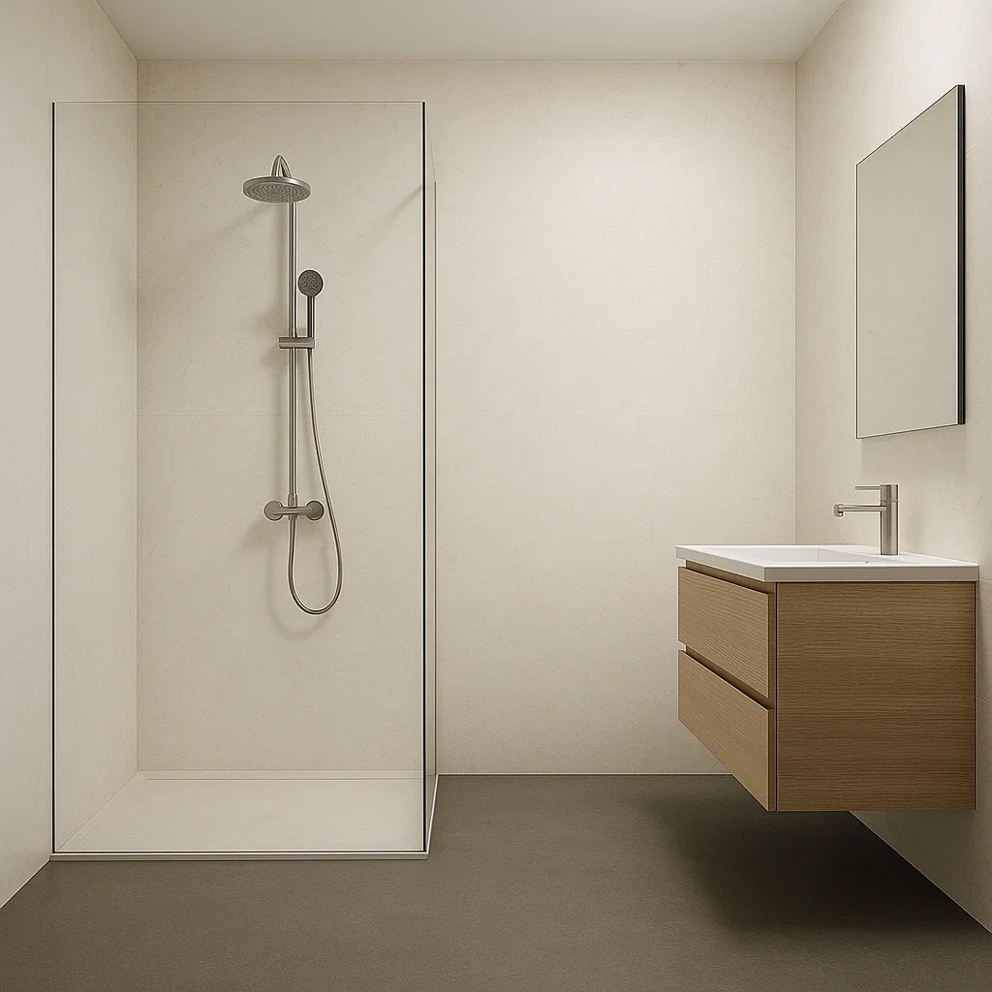 neu.haus Duschrückwand, (Set, 4-tlg), Wandpaneel »Bladel« 120 x 60 cm White Dover