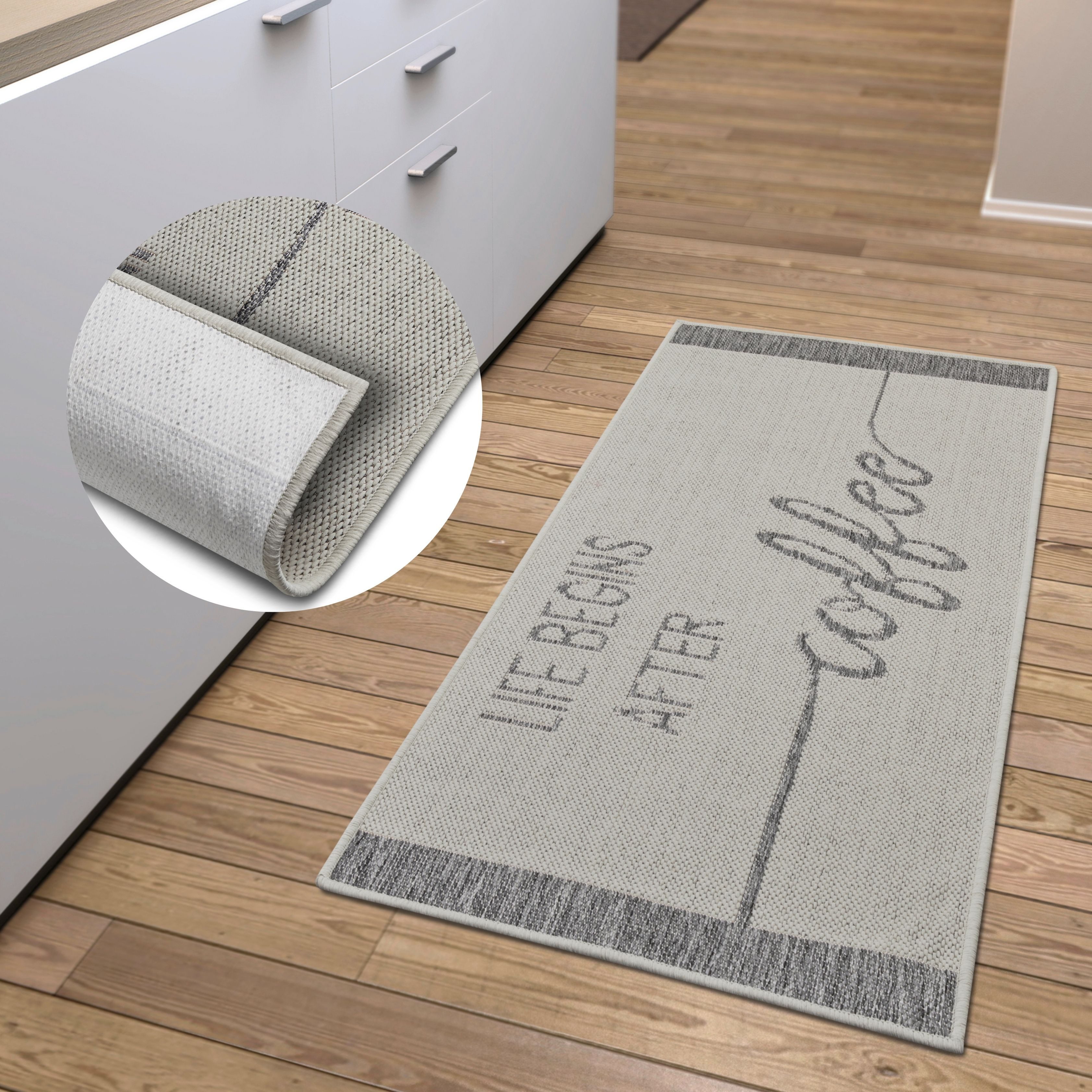 HANSE Home Küchenläufer Life Begins After Coffee, rechteckig, Höhe: 5 mm, L günstig online kaufen